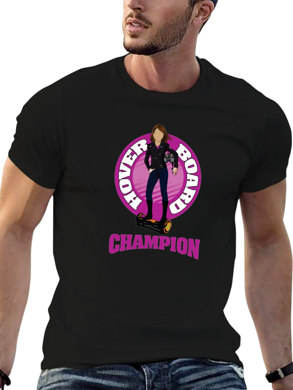 Hoverboard Champion Graphic Tee - Unique Design