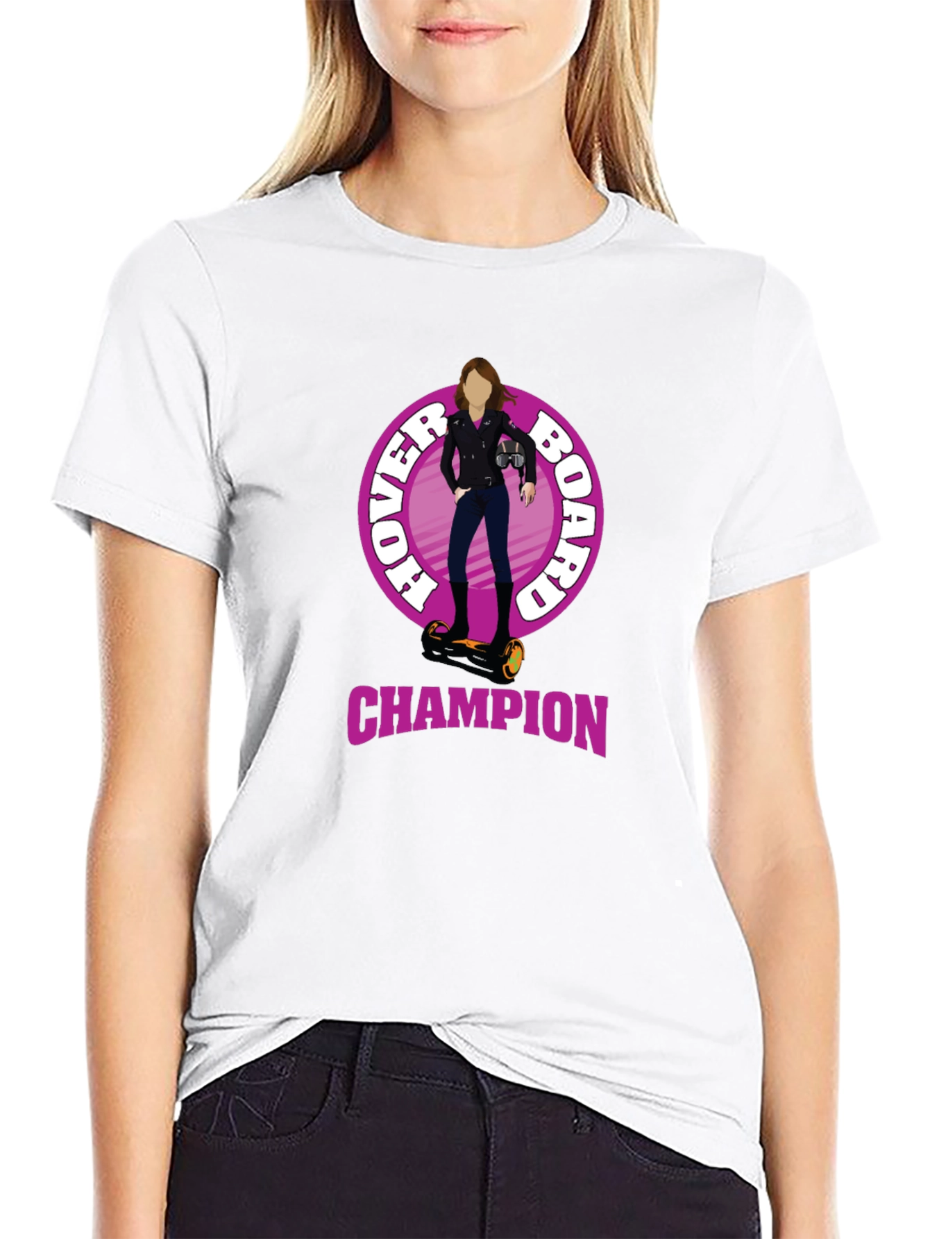 Hoverboard Champion Graphic Tee - Unique Design