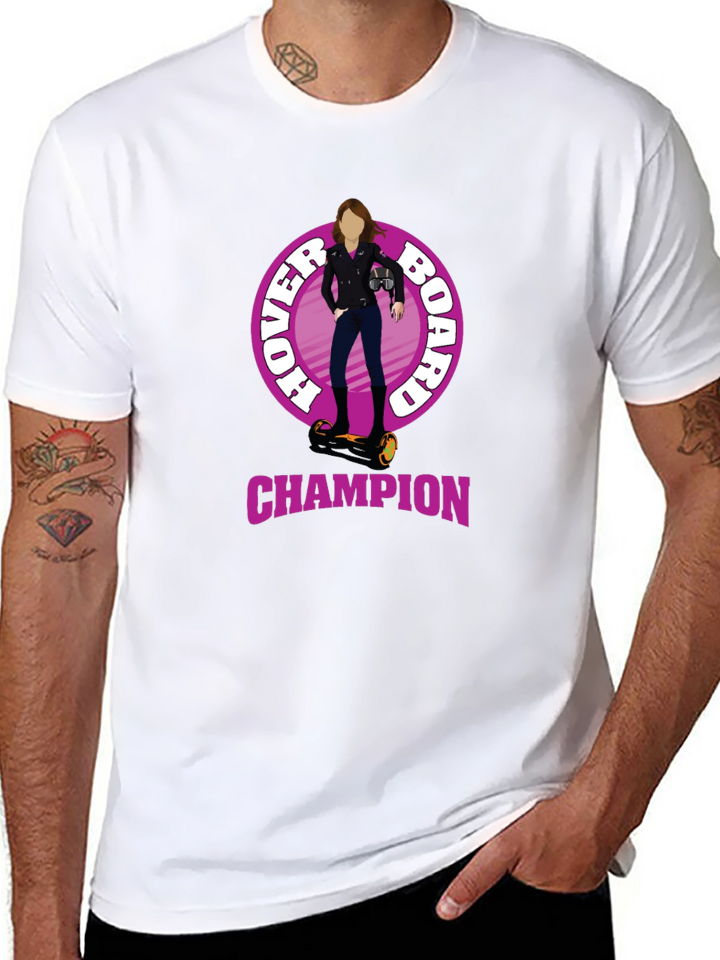 Hoverboard Champion Graphic Tee - Unique Design