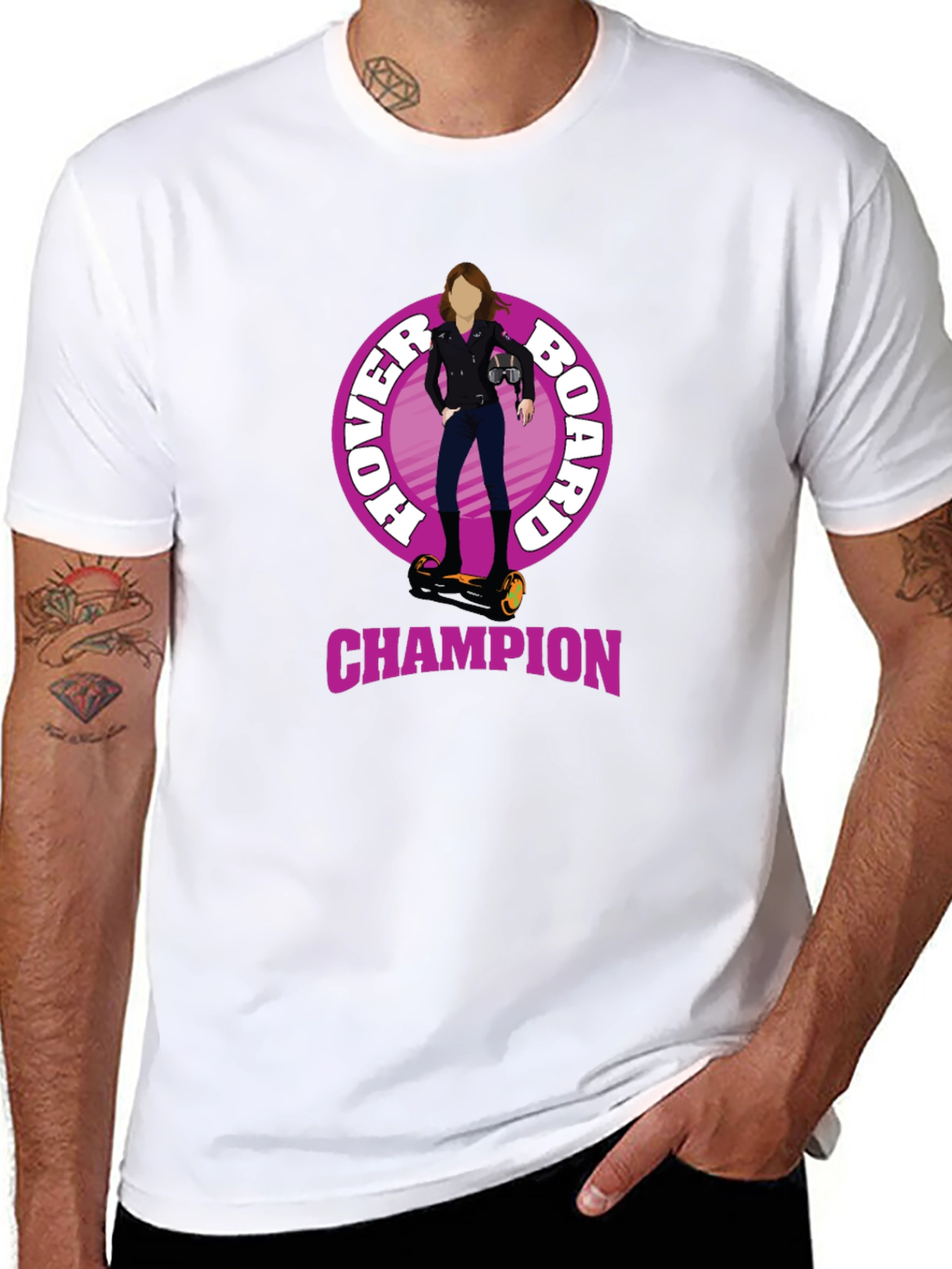 Hoverboard Champion Graphic Tee - Unique Design