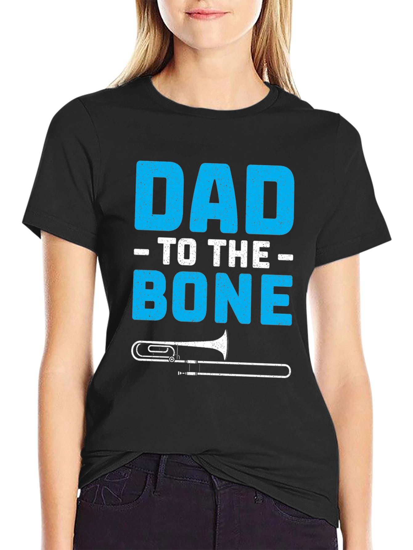 Dad To The Bone Trombone T-Shirt - Fathers Day Gift