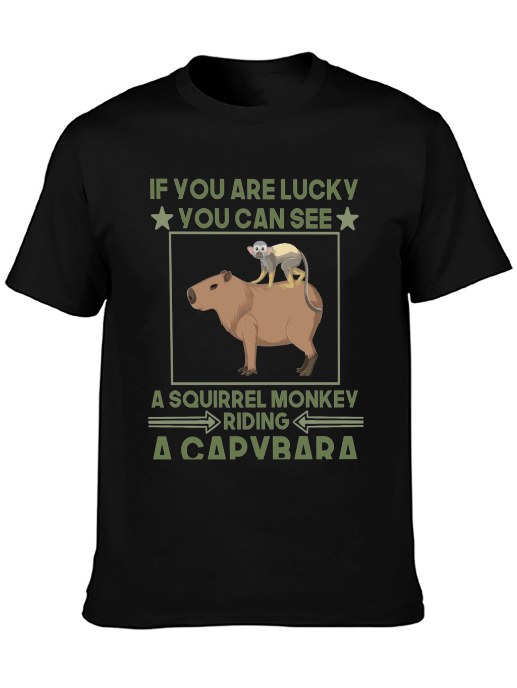 Squirrel Monkey Riding a Capybara T-Shirt