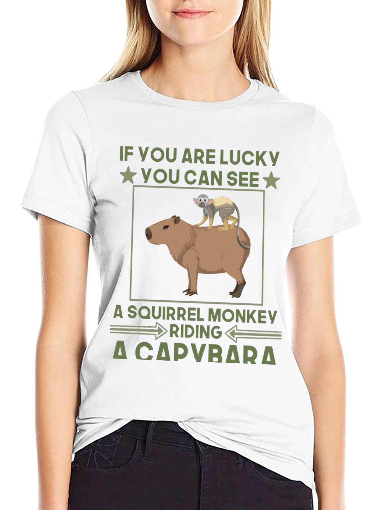 Squirrel Monkey Riding a Capybara T-Shirt
