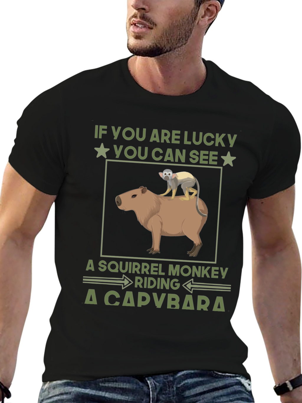 Squirrel Monkey Riding a Capybara T-Shirt