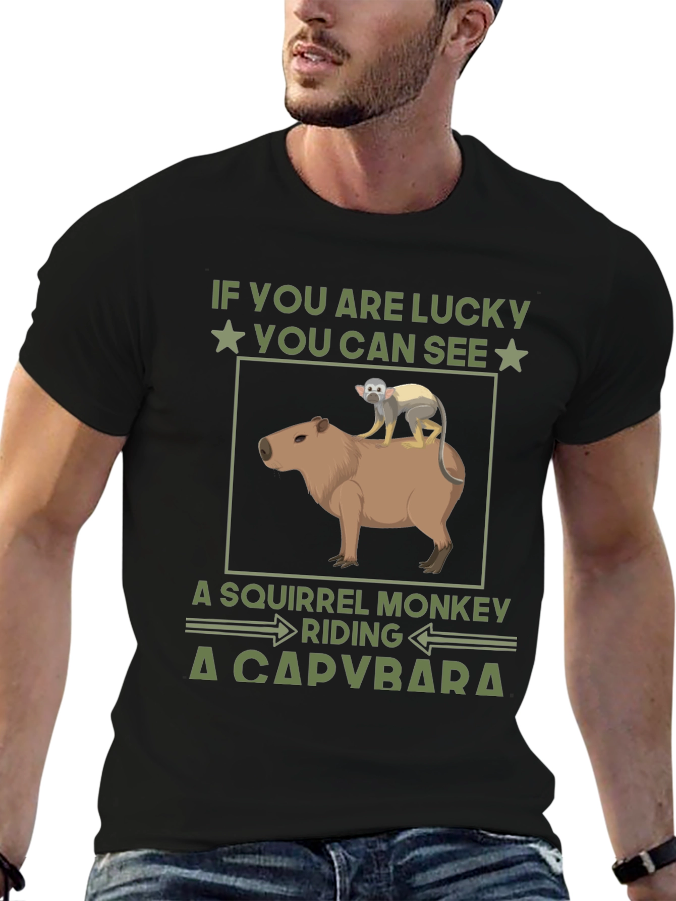 Squirrel Monkey Riding a Capybara T-Shirt