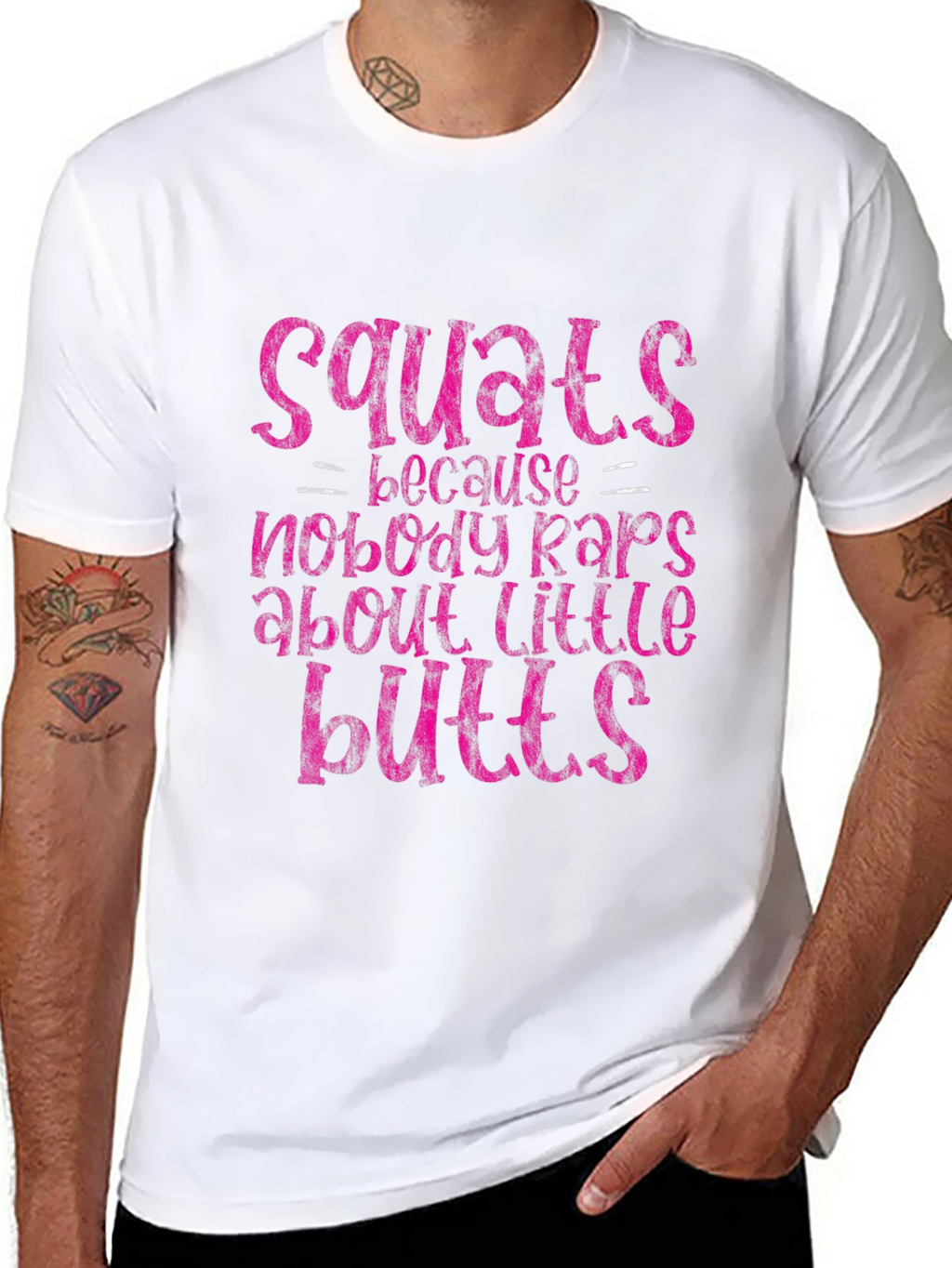 Squats Little Butts Graphic Tee - Fitness Apparel