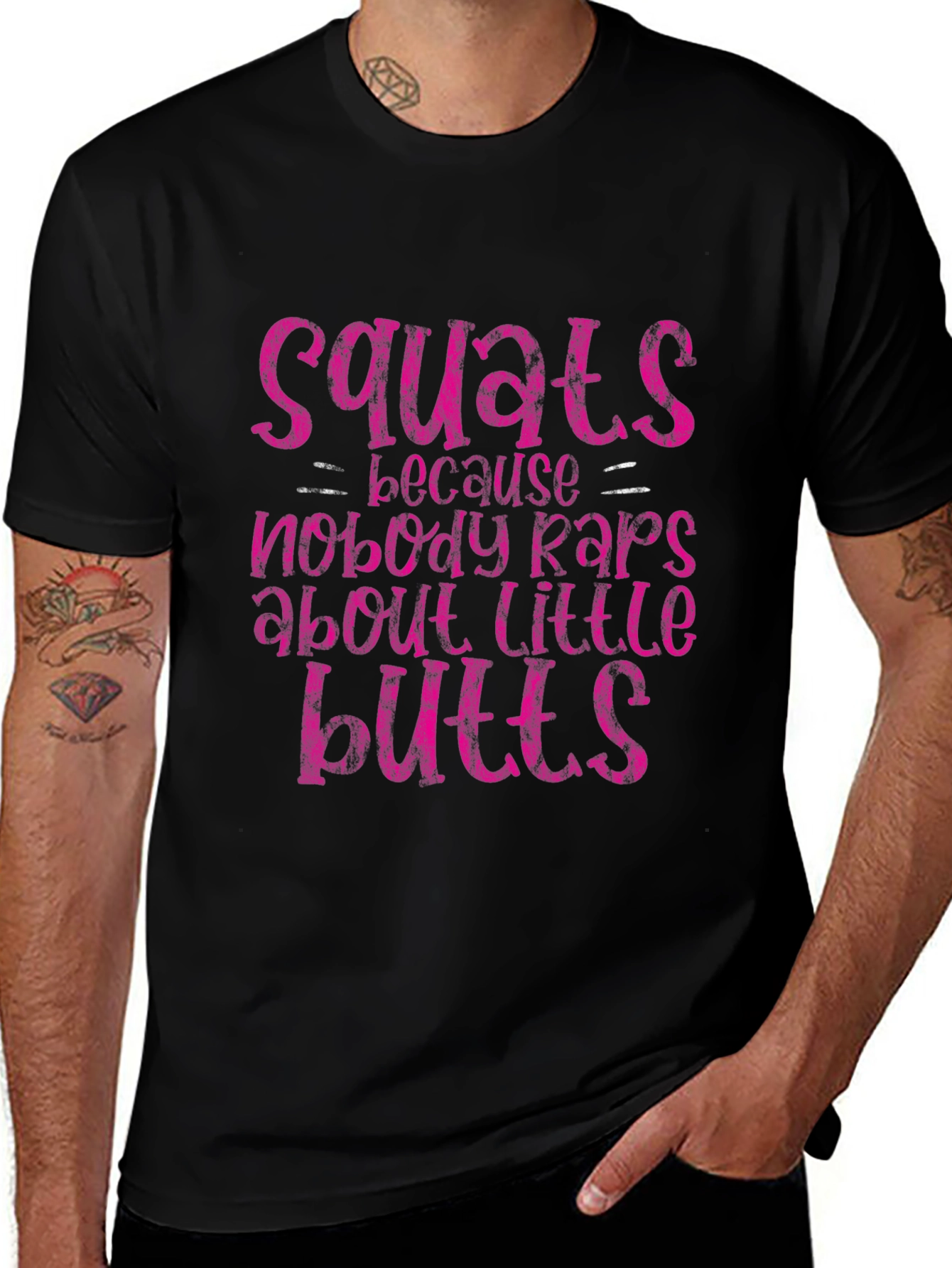 Squats Little Butts Graphic Tee - Fitness Apparel