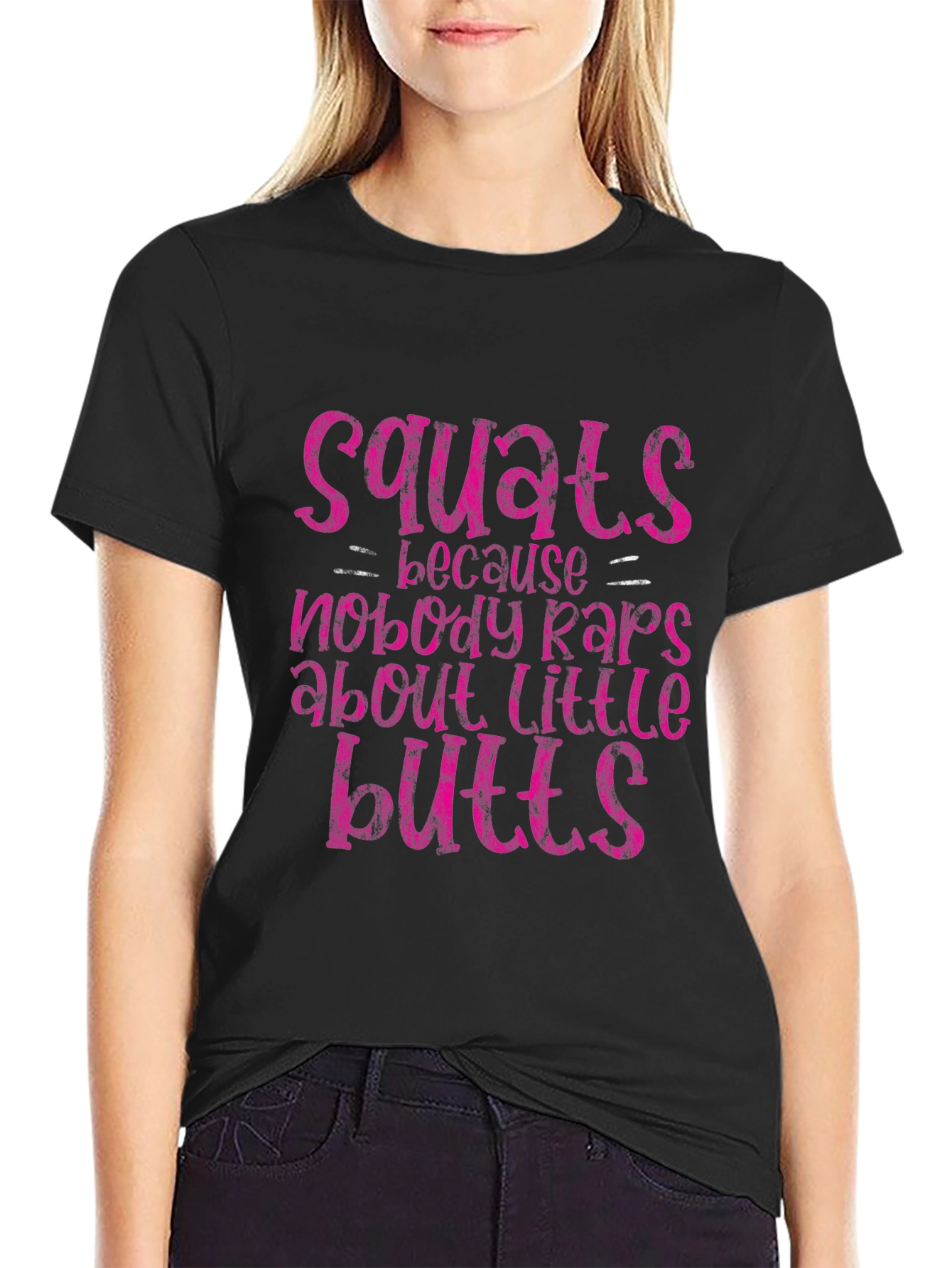 Squats Little Butts Graphic Tee - Fitness Apparel