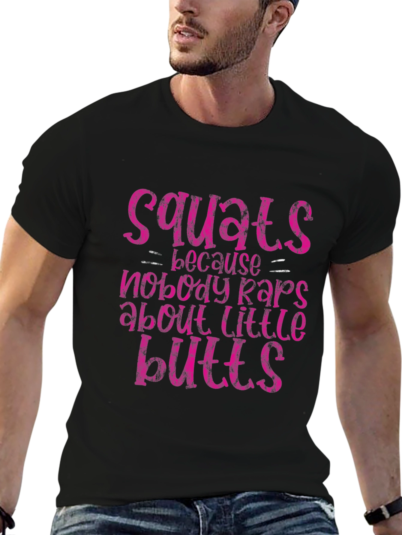 Squats Little Butts Graphic Tee - Fitness Apparel