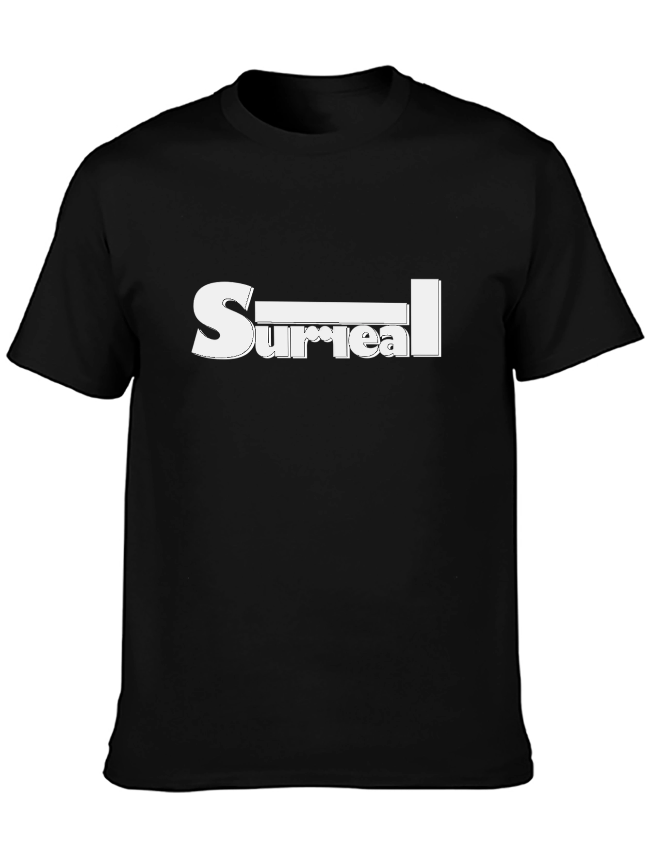 Surreal Graphic Tee - Black Cotton Blend Shirt