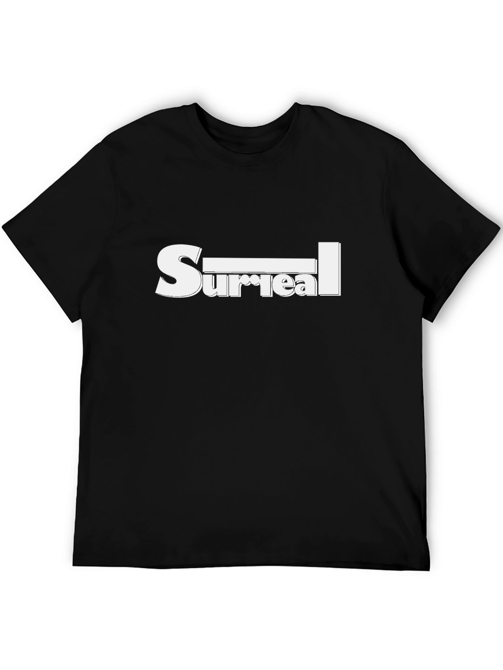 Surreal Graphic Tee - Black Cotton Blend Shirt