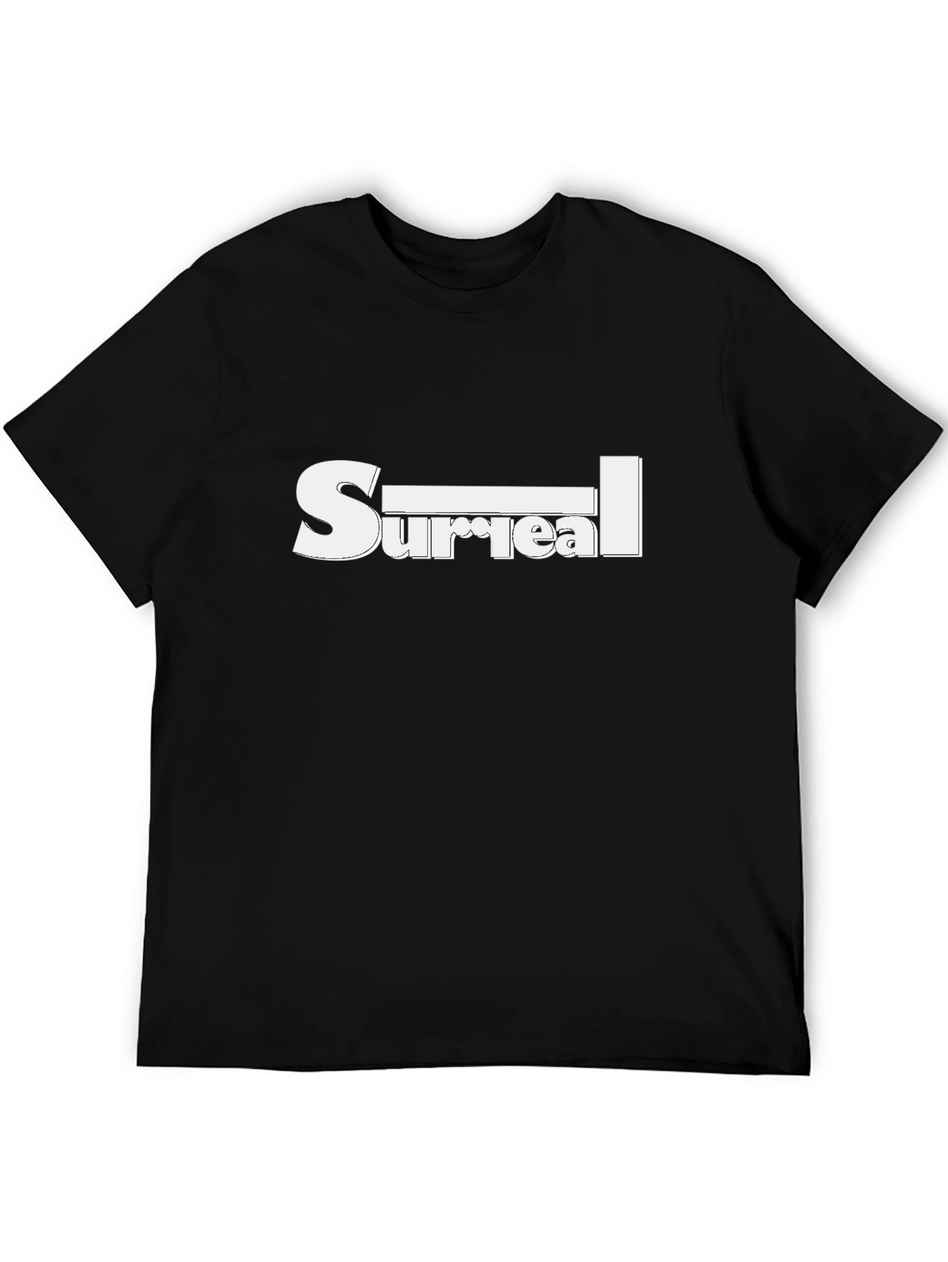 Surreal Graphic Tee - Black Cotton Blend Shirt