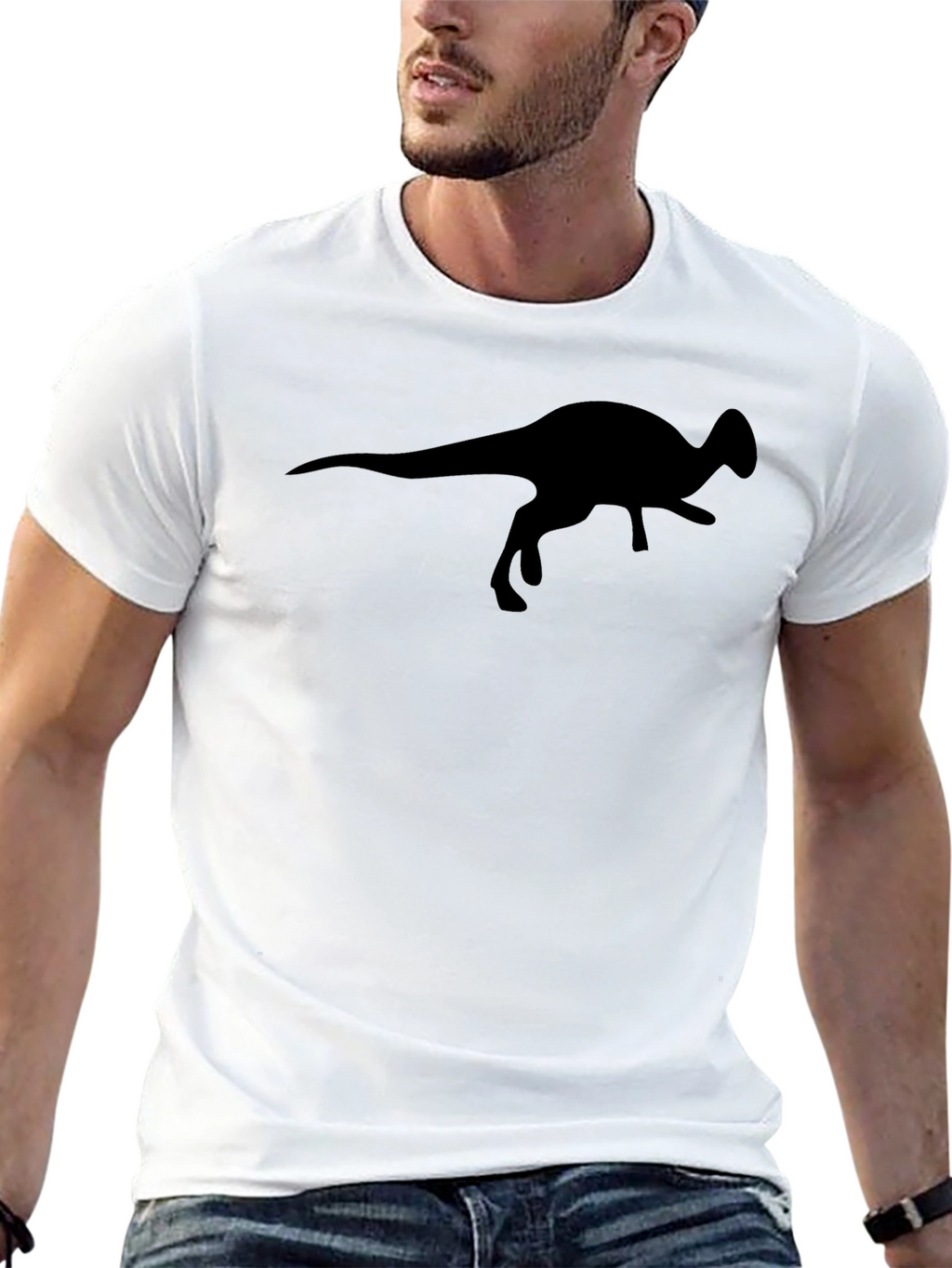 Dinosaur Silhouette Black T-Shirt