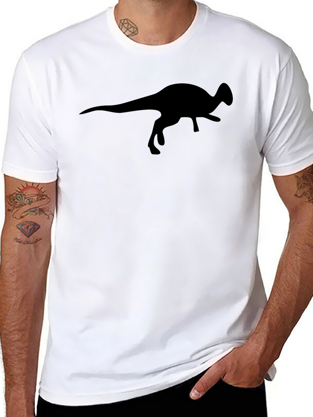 Dinosaur Silhouette Black T-Shirt