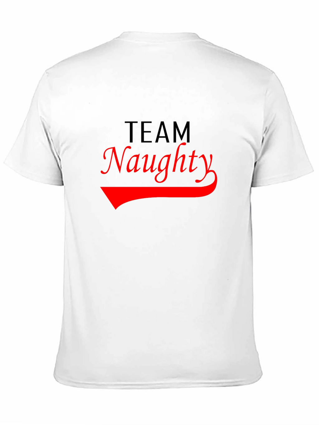 Team Naughty Graphic T-Shirt - Black Crew Neck
