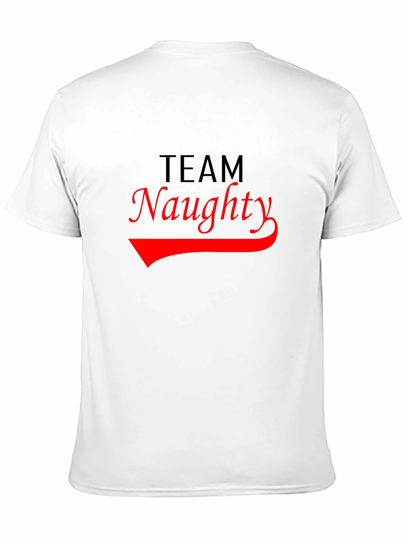 Team Naughty Graphic T-Shirt - Black Crew Neck