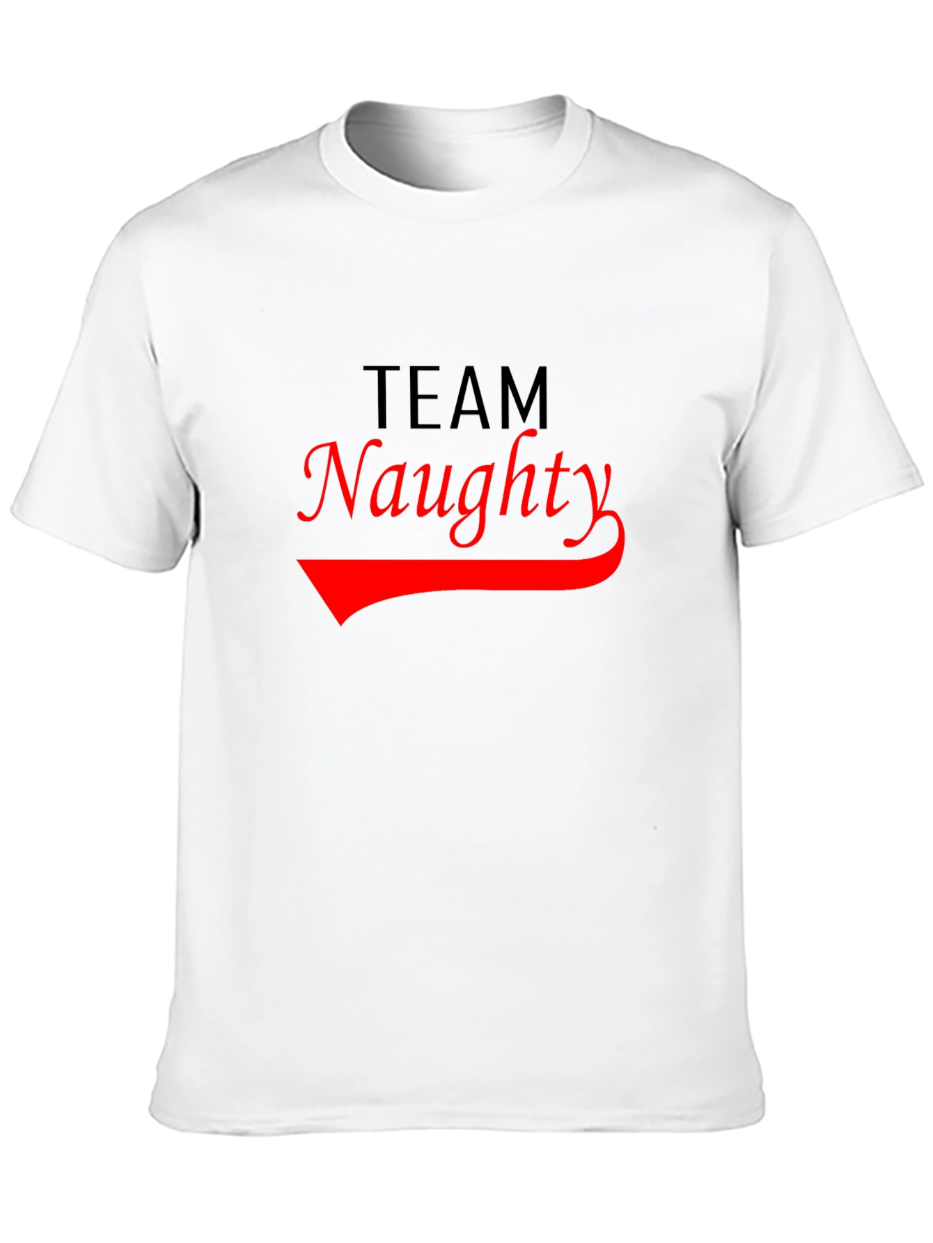 Team Naughty Graphic T-Shirt - Black Crew Neck