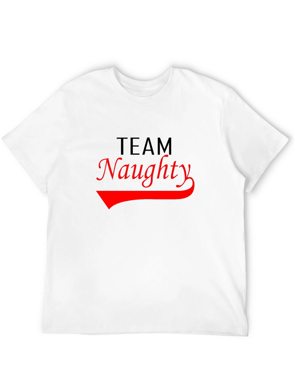 Team Naughty Graphic T-Shirt - Black Crew Neck