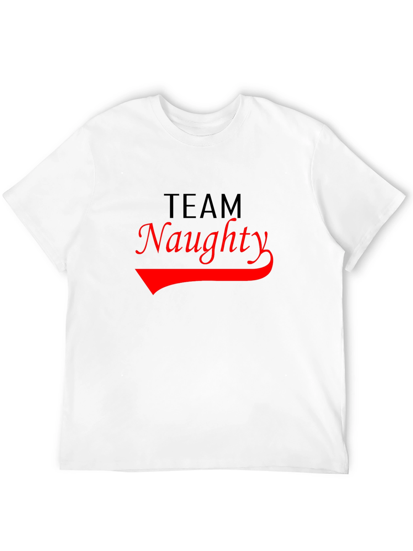 Team Naughty Graphic T-Shirt - Black Crew Neck
