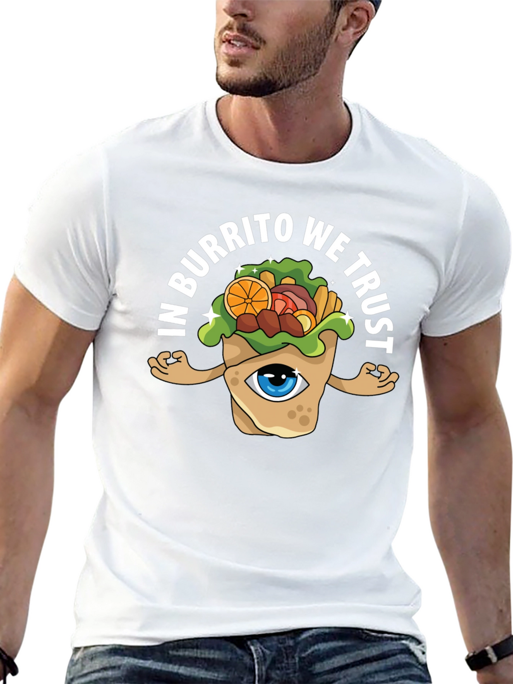 In Burrito We Trust Graphic Tee - Black