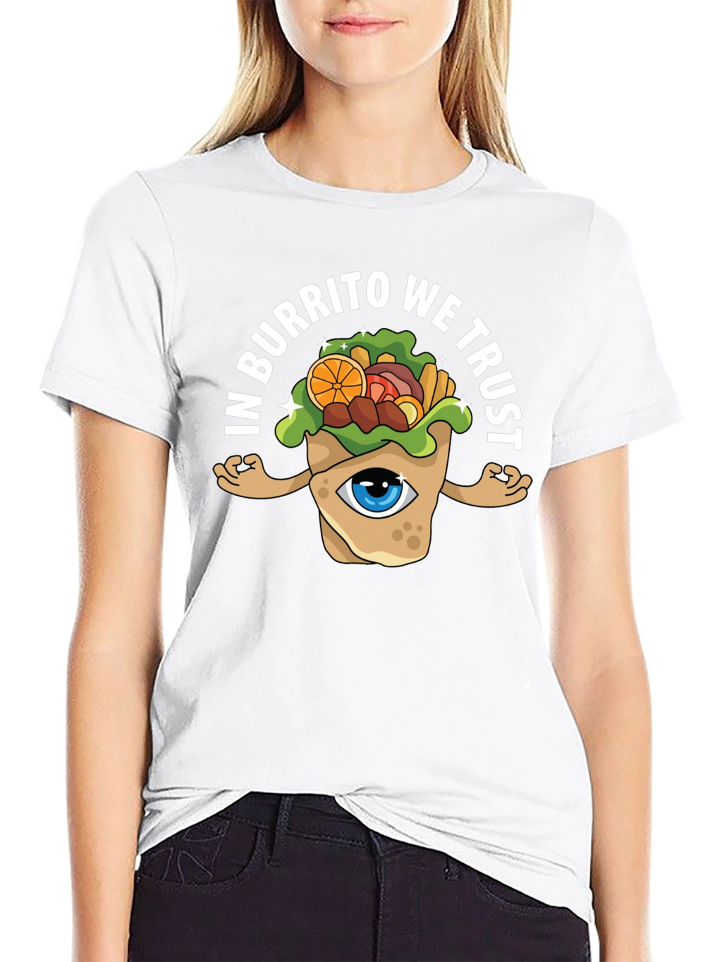 In Burrito We Trust Graphic Tee - Black