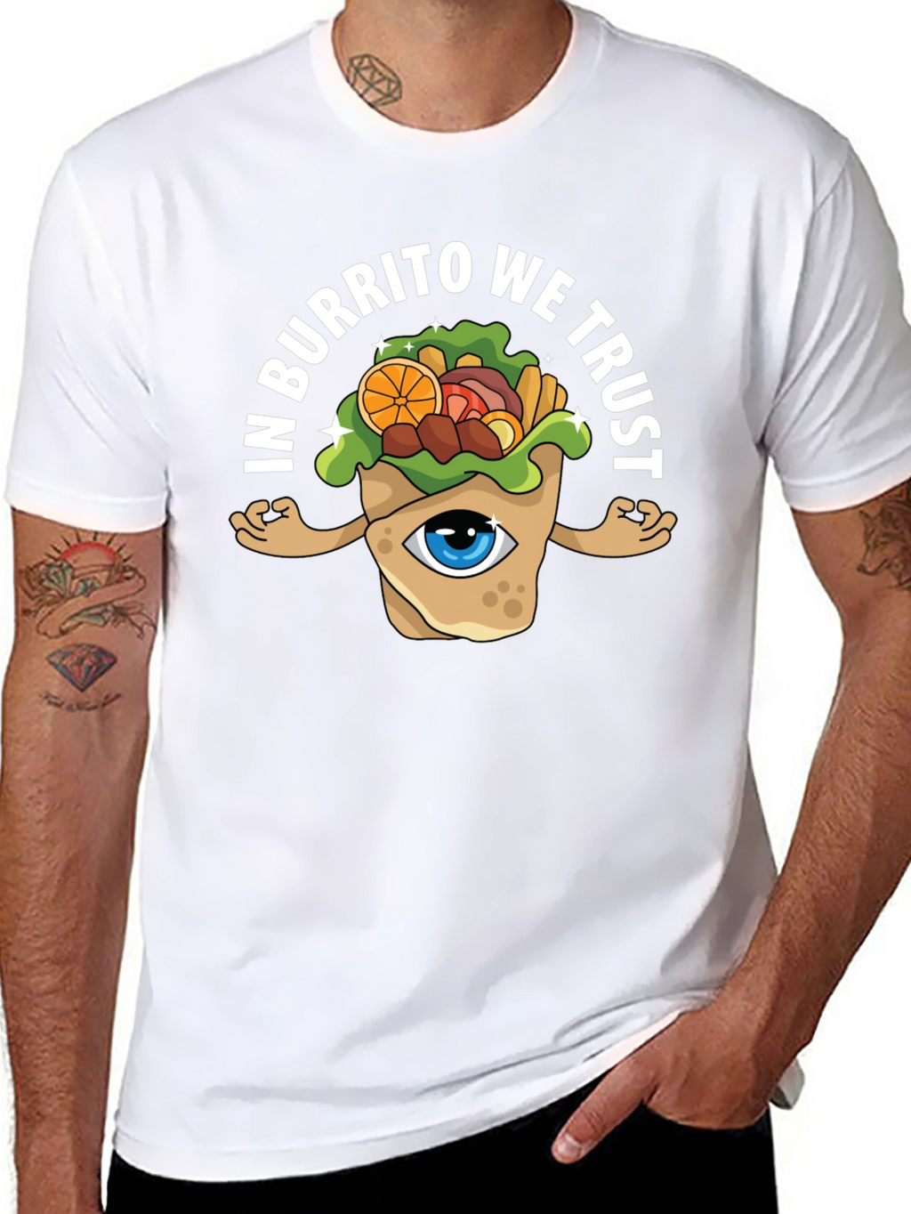 In Burrito We Trust Graphic Tee - Black