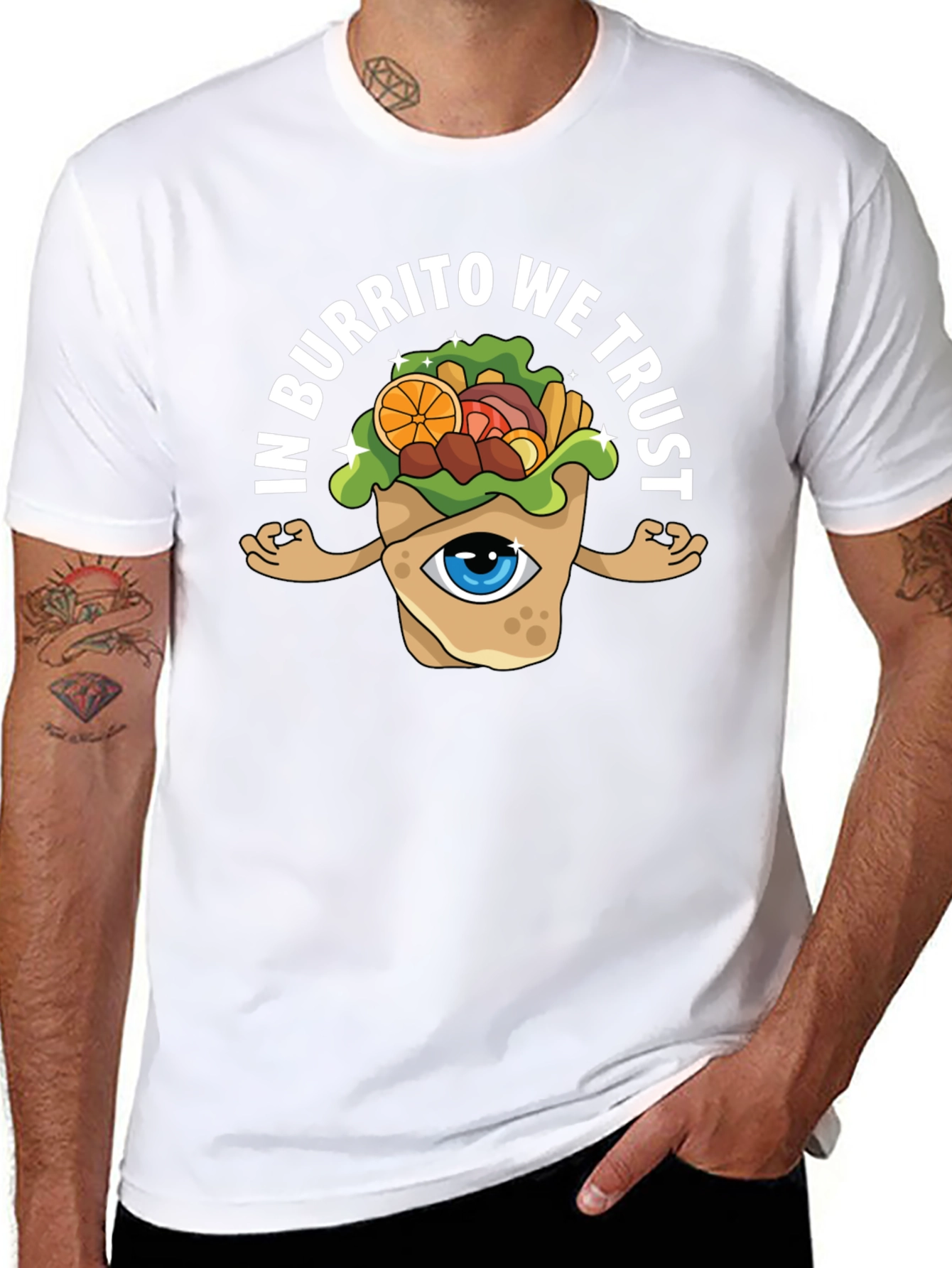 In Burrito We Trust Graphic Tee - Black