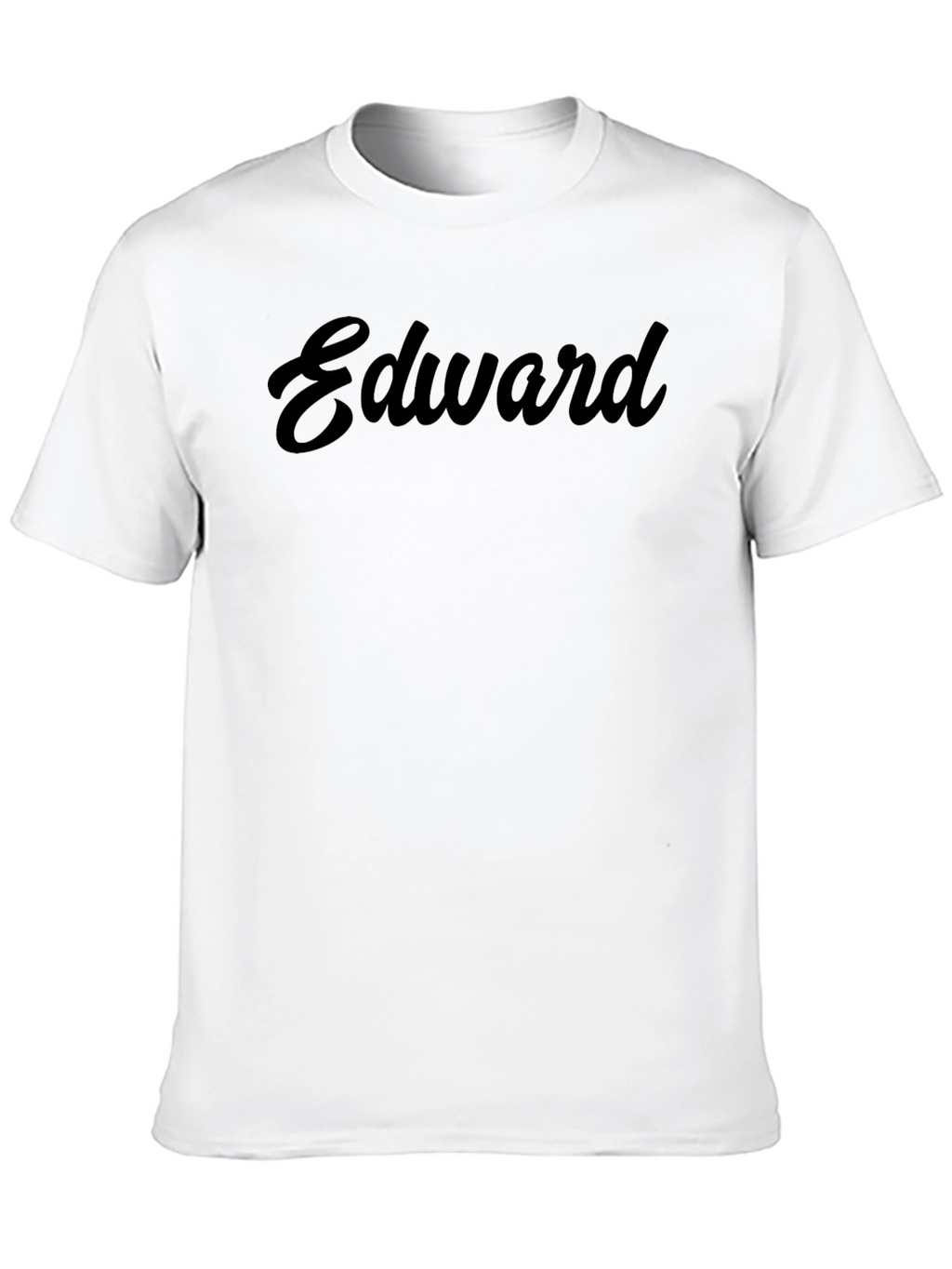 Personalized Edward Script T-Shirt - Black