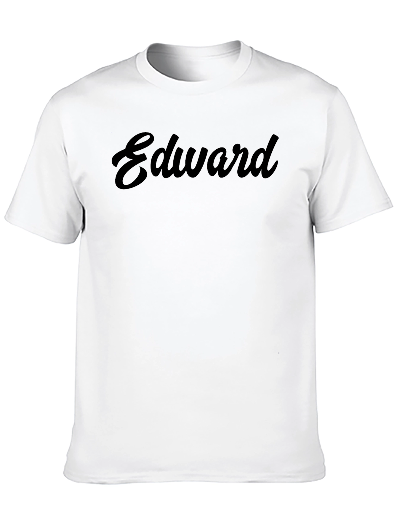 Personalized Edward Script T-Shirt - Black
