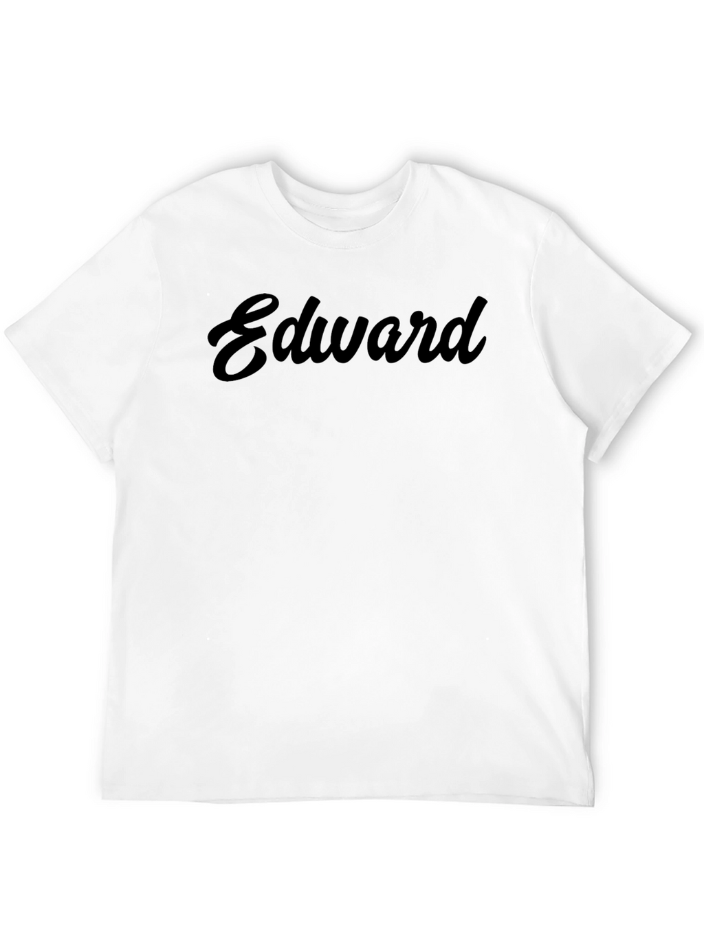 Personalized Edward Script T-Shirt - Black