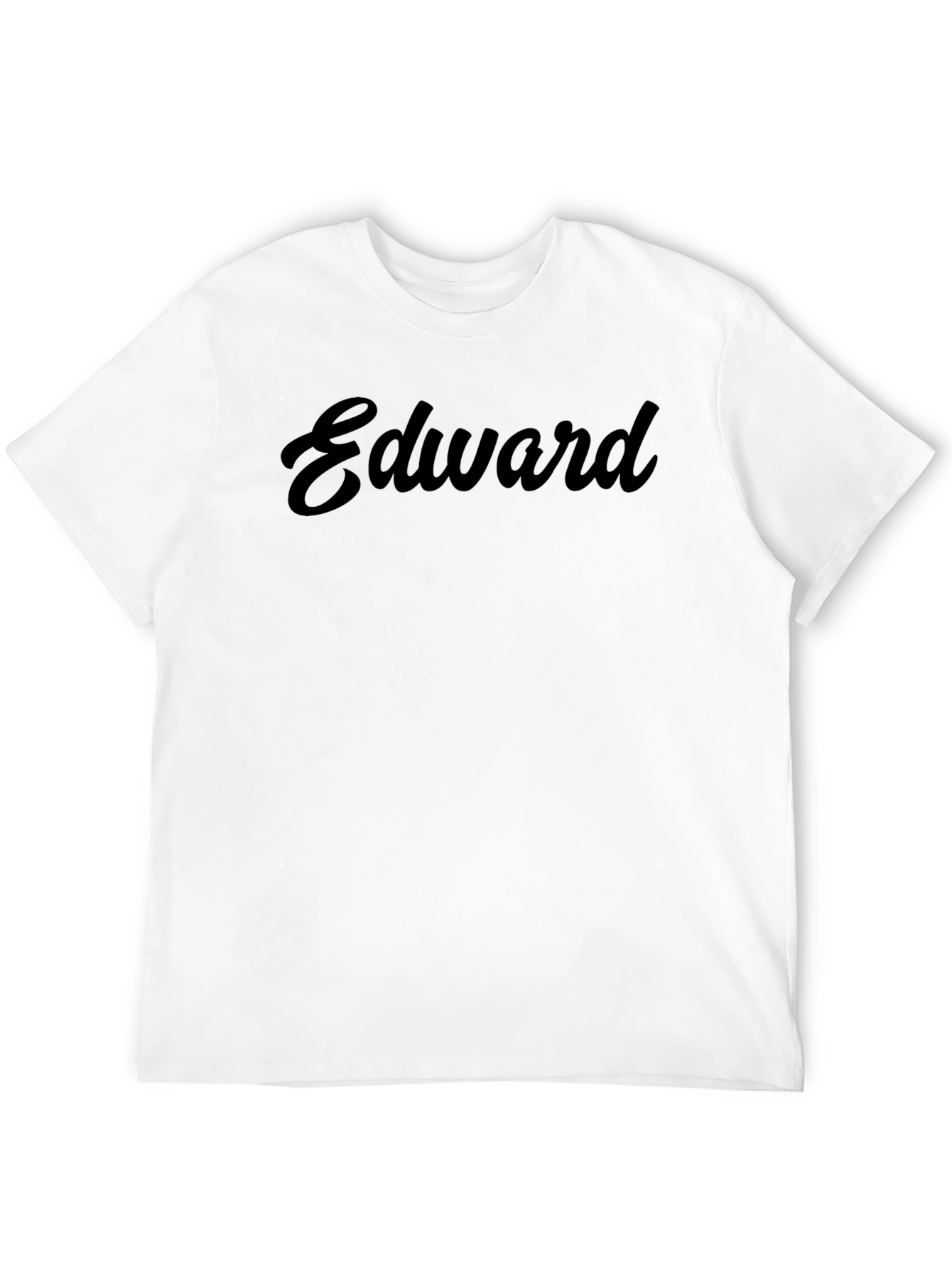 Personalized Edward Script T-Shirt - Black