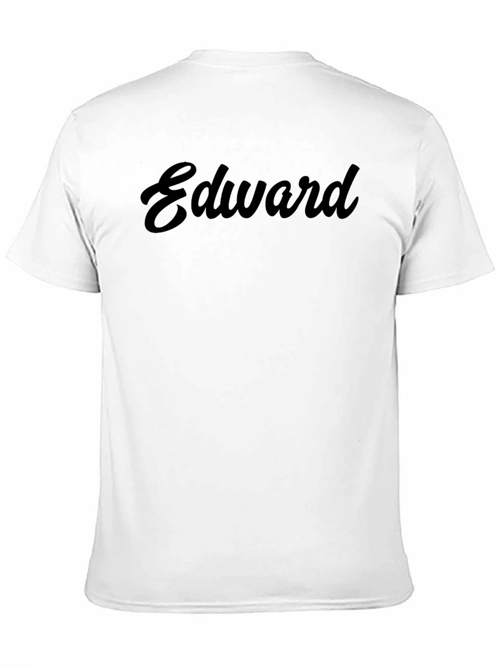 Personalized Edward Script T-Shirt - Black