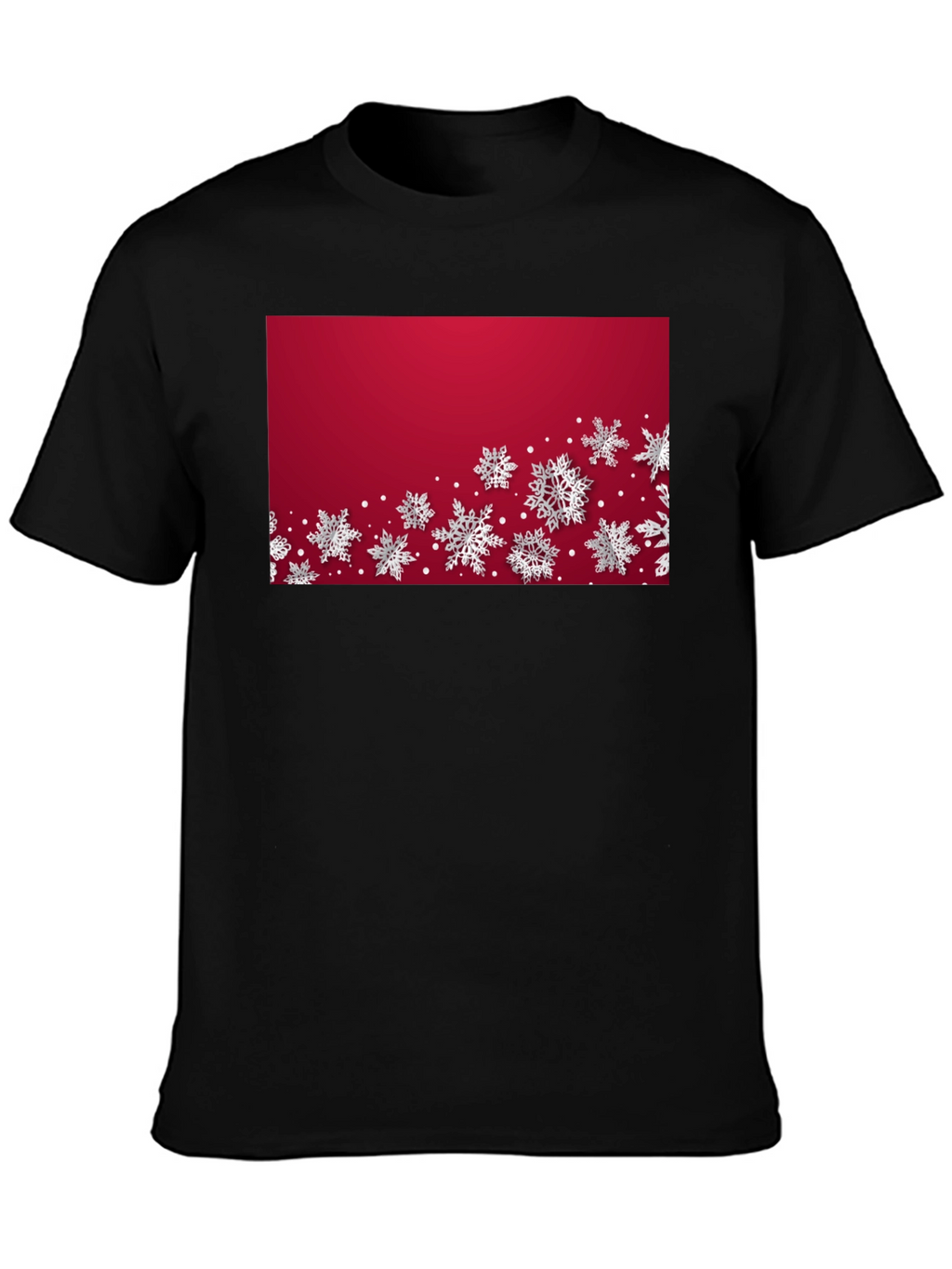 Snowflake Holiday Graphic Tee - Red