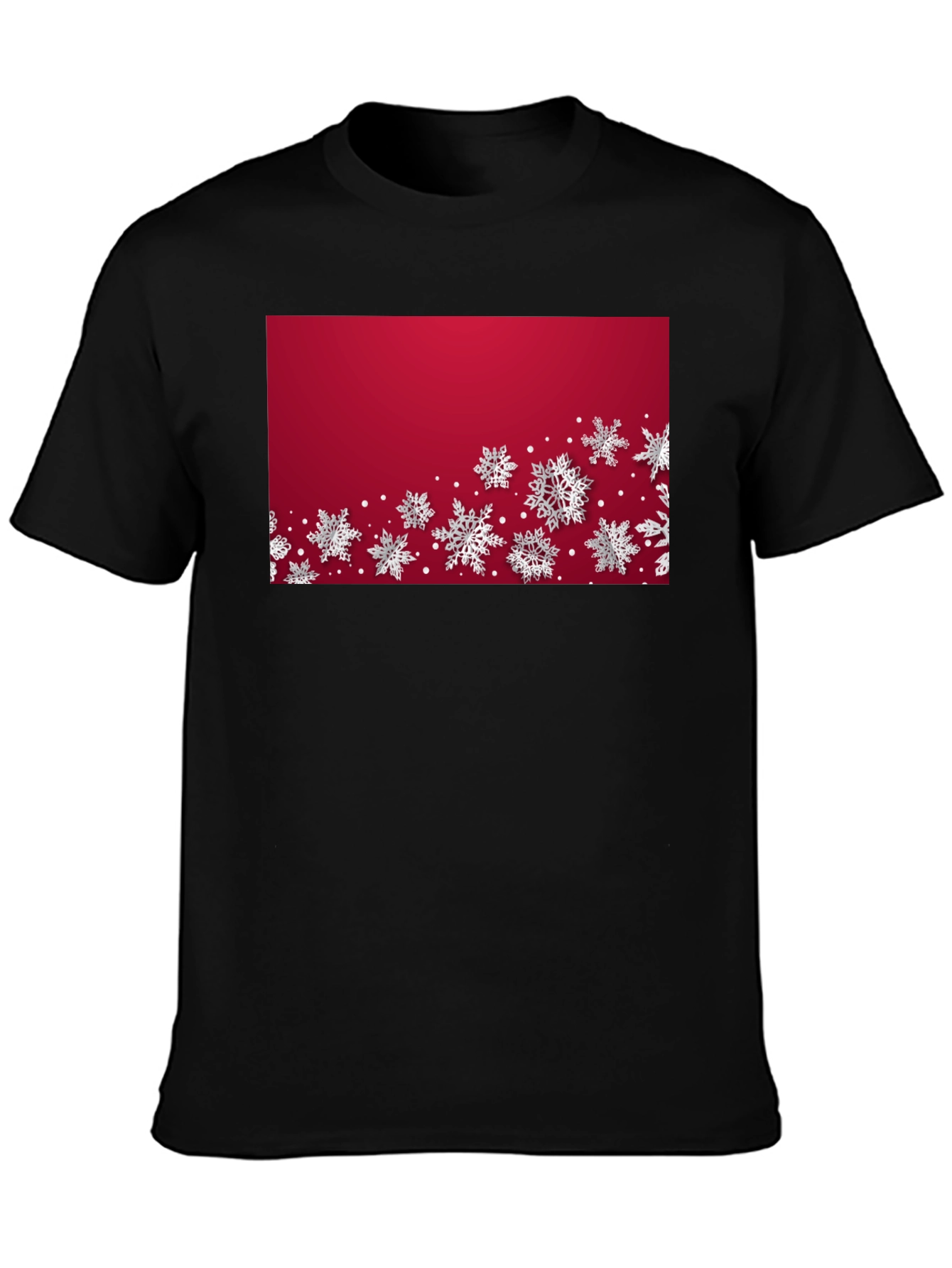Snowflake Holiday Graphic Tee - Red