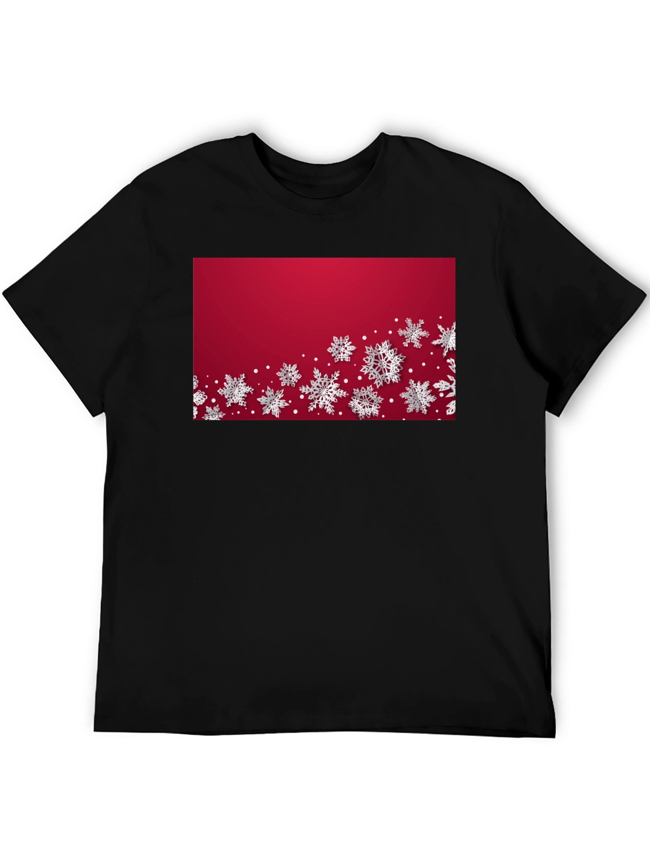 Snowflake Holiday Graphic Tee - Red