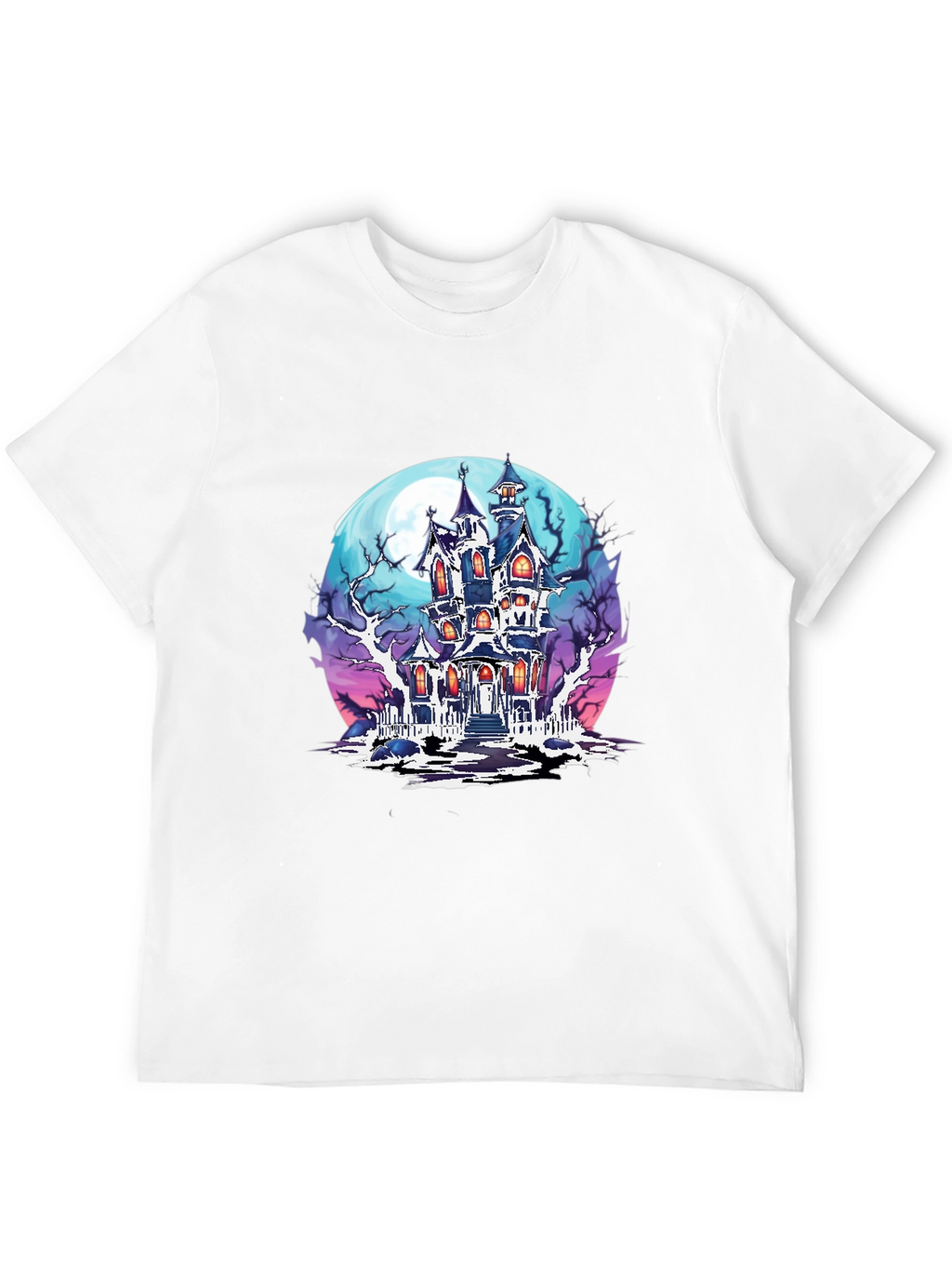 Haunted House Graphic T-Shirt