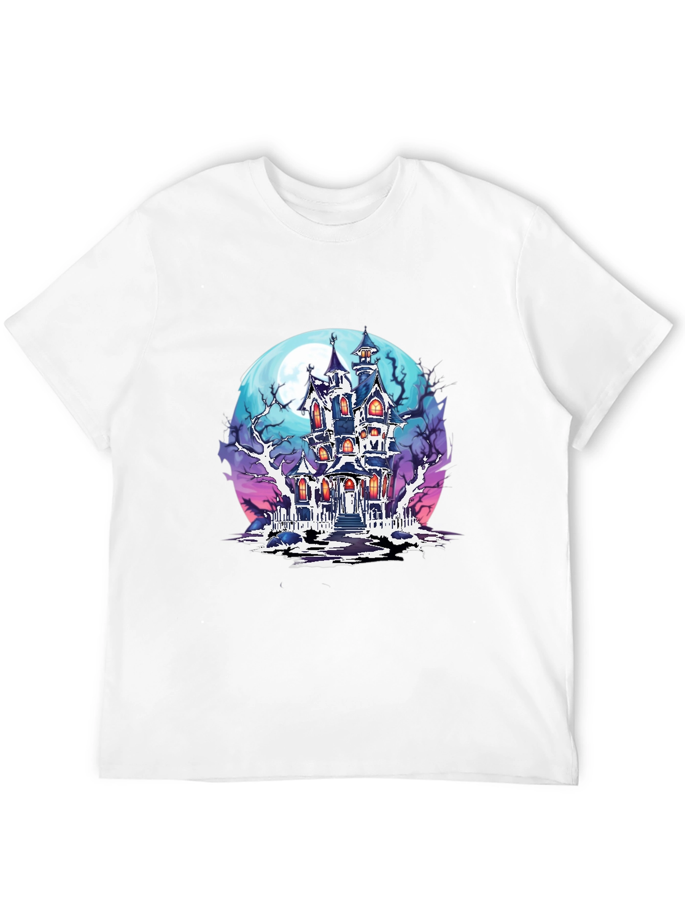 Haunted House Graphic T-Shirt