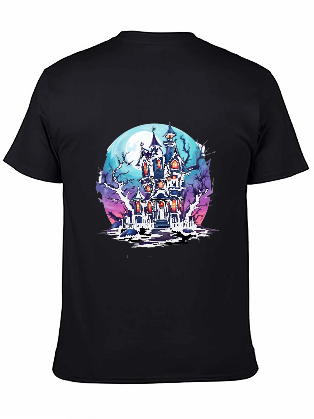 Haunted House Graphic T-Shirt