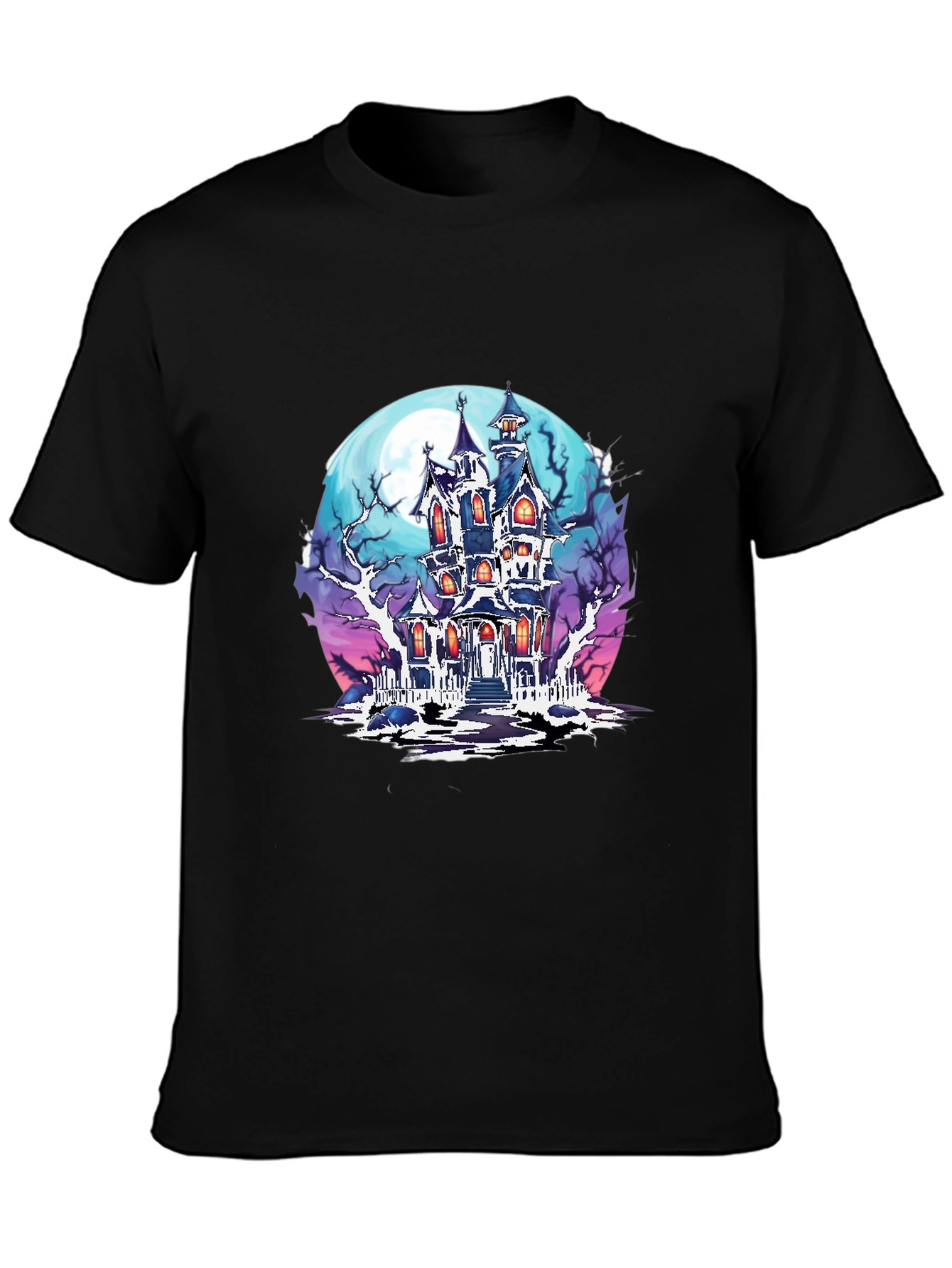 Haunted House Graphic T-Shirt