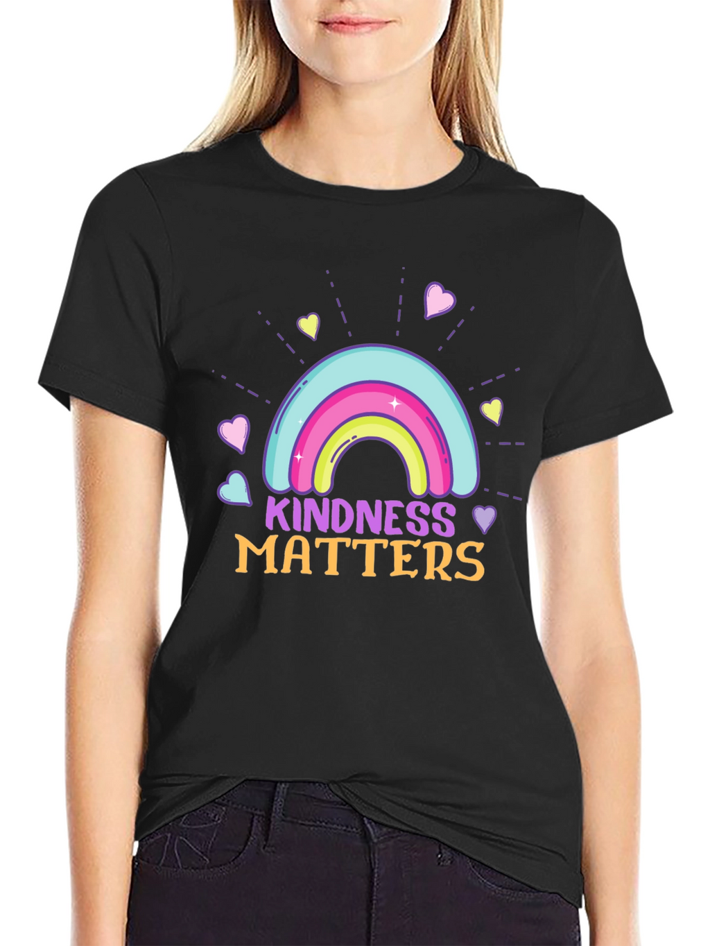 Kindness Matters Rainbow Graphic T-Shirt