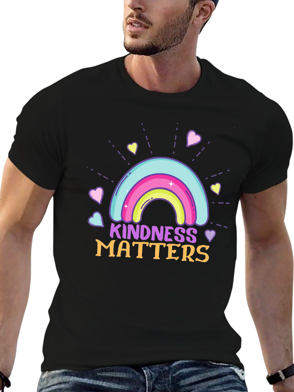 Kindness Matters Rainbow Graphic T-Shirt