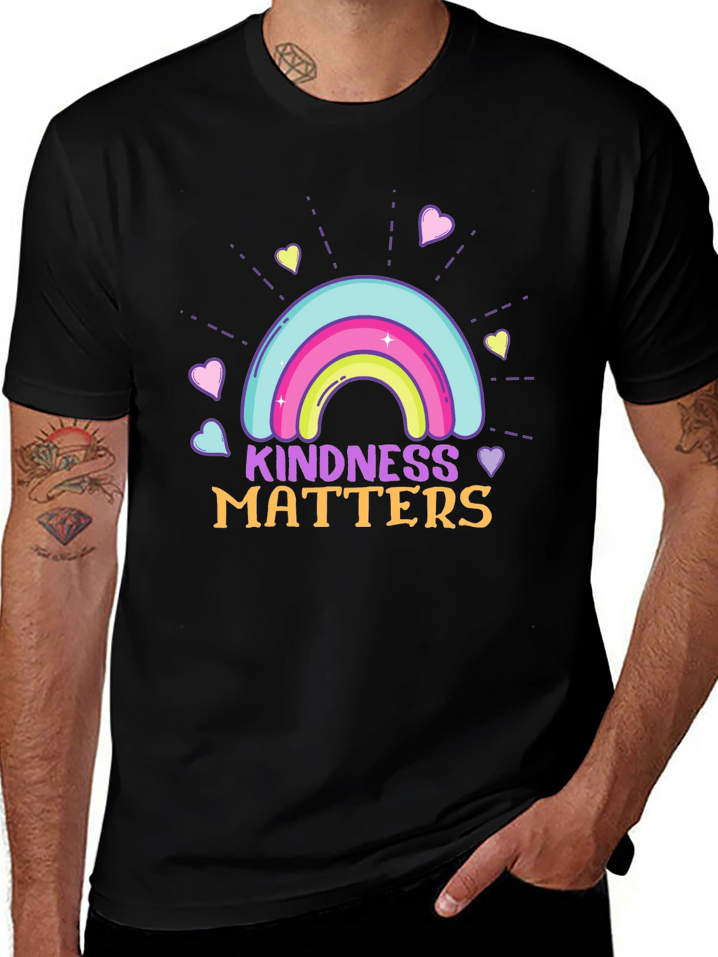 Kindness Matters Rainbow Graphic T-Shirt