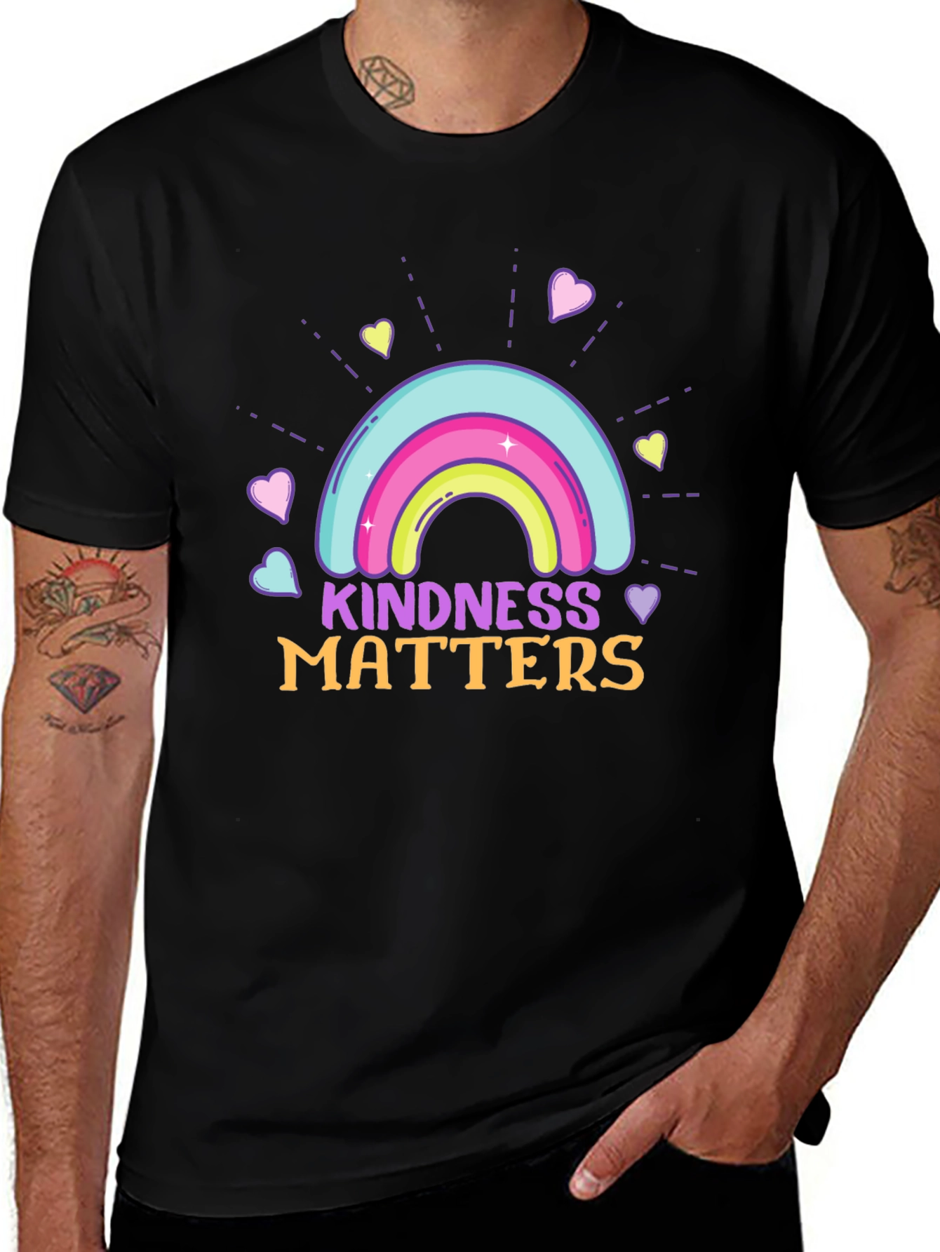 Kindness Matters Rainbow Graphic T-Shirt