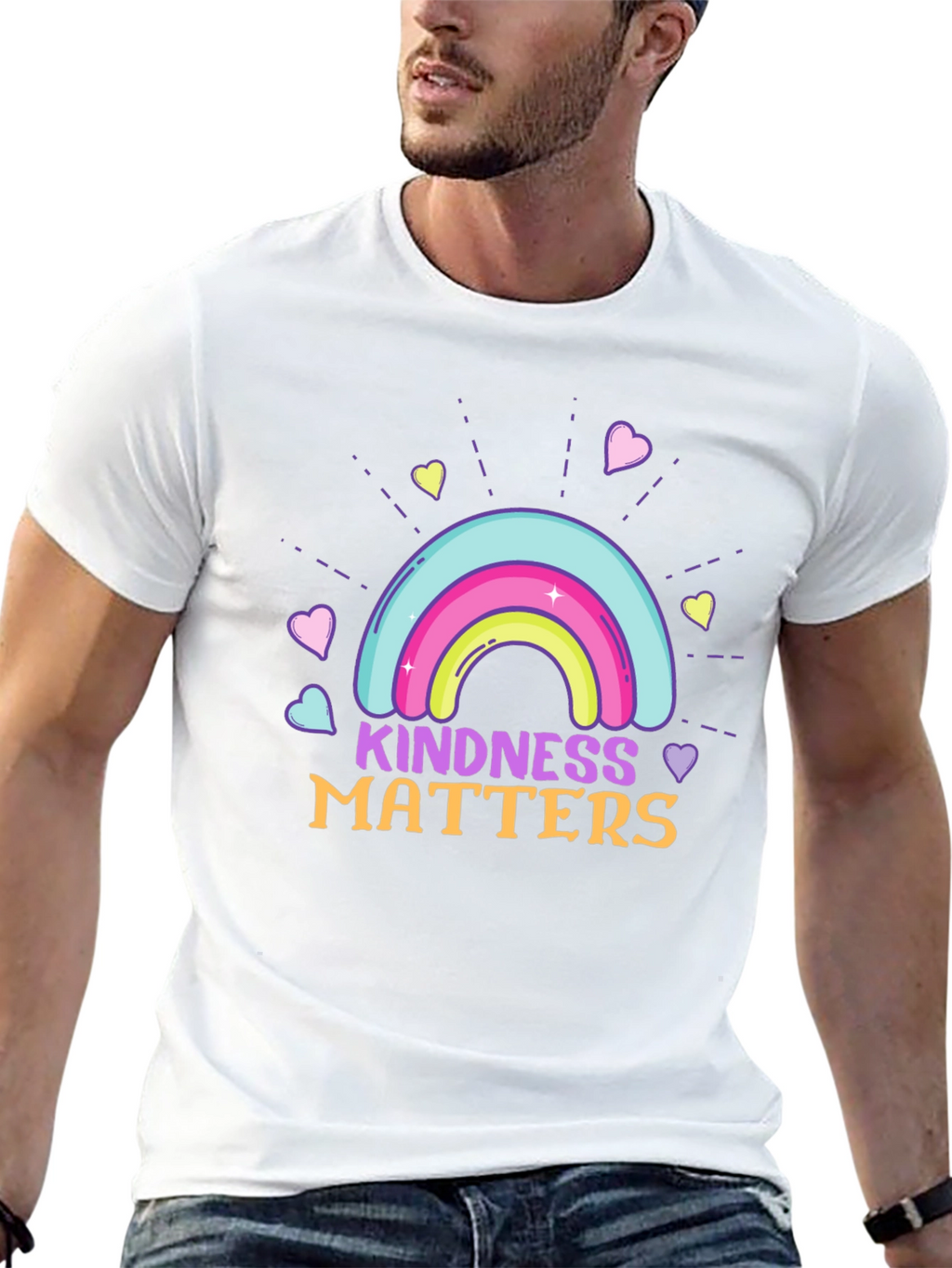 Kindness Matters Rainbow Graphic T-Shirt