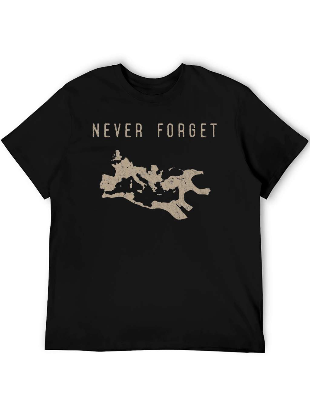 Roman Empire Never Forget Graphic Tee - Black