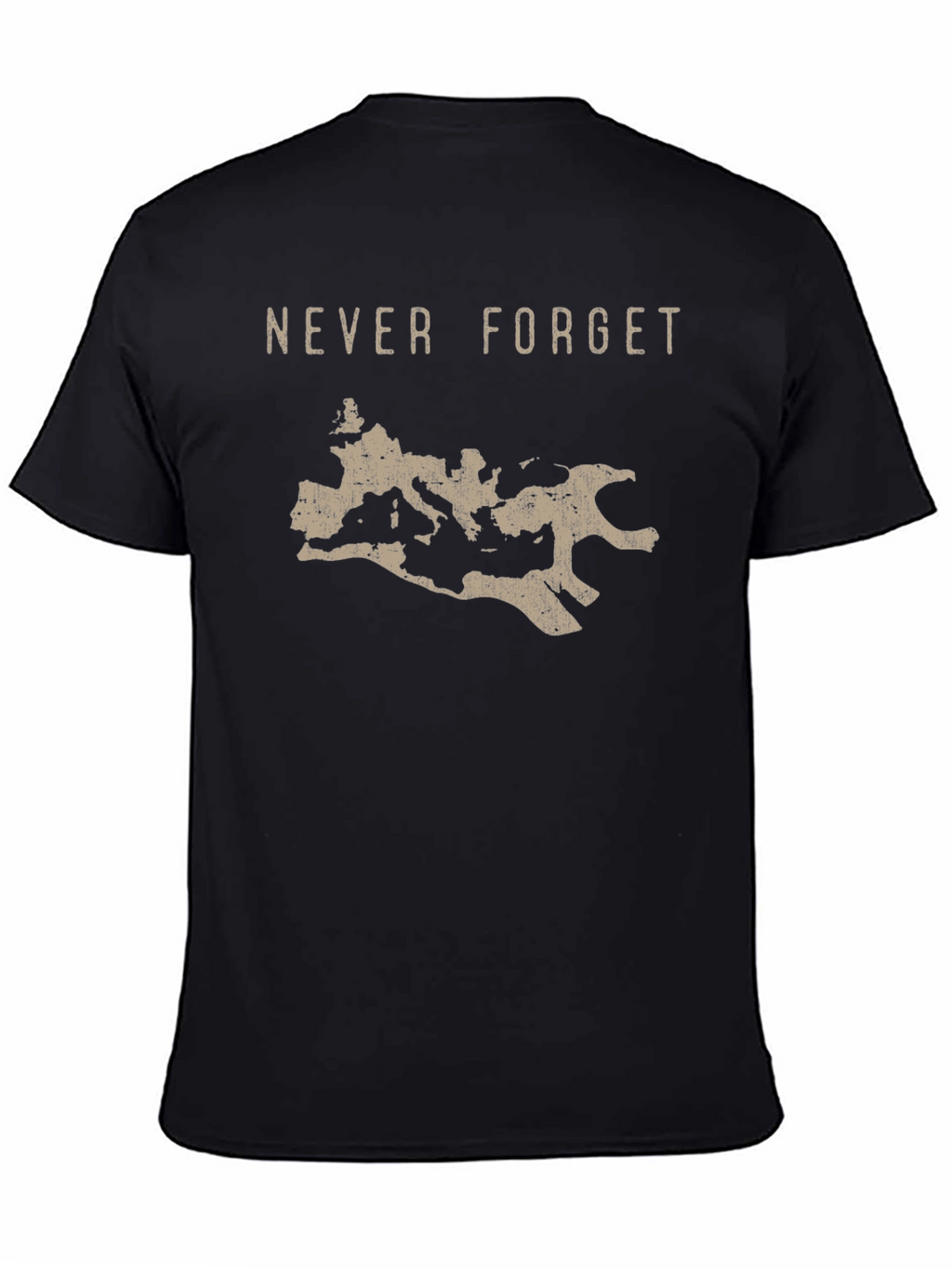 Roman Empire Never Forget Graphic Tee - Black
