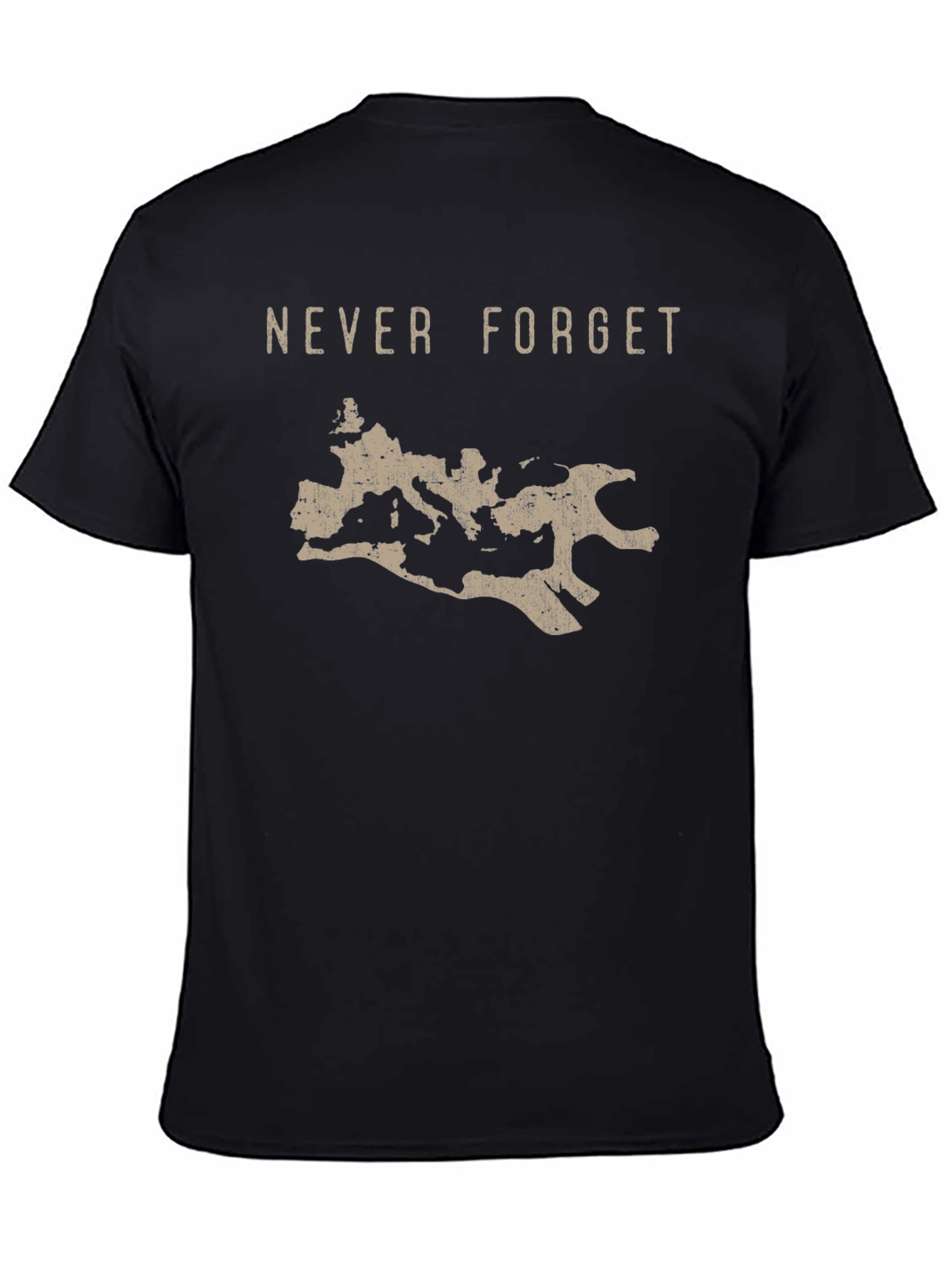 Roman Empire Never Forget Graphic Tee - Black