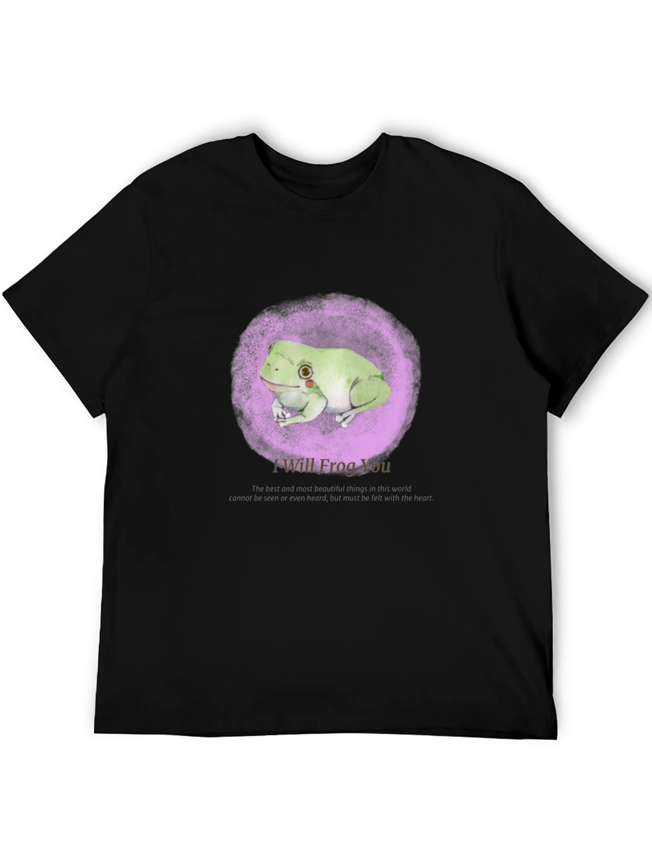 I Will Frog You T-Shirt - Cute Frog in Purple Circle