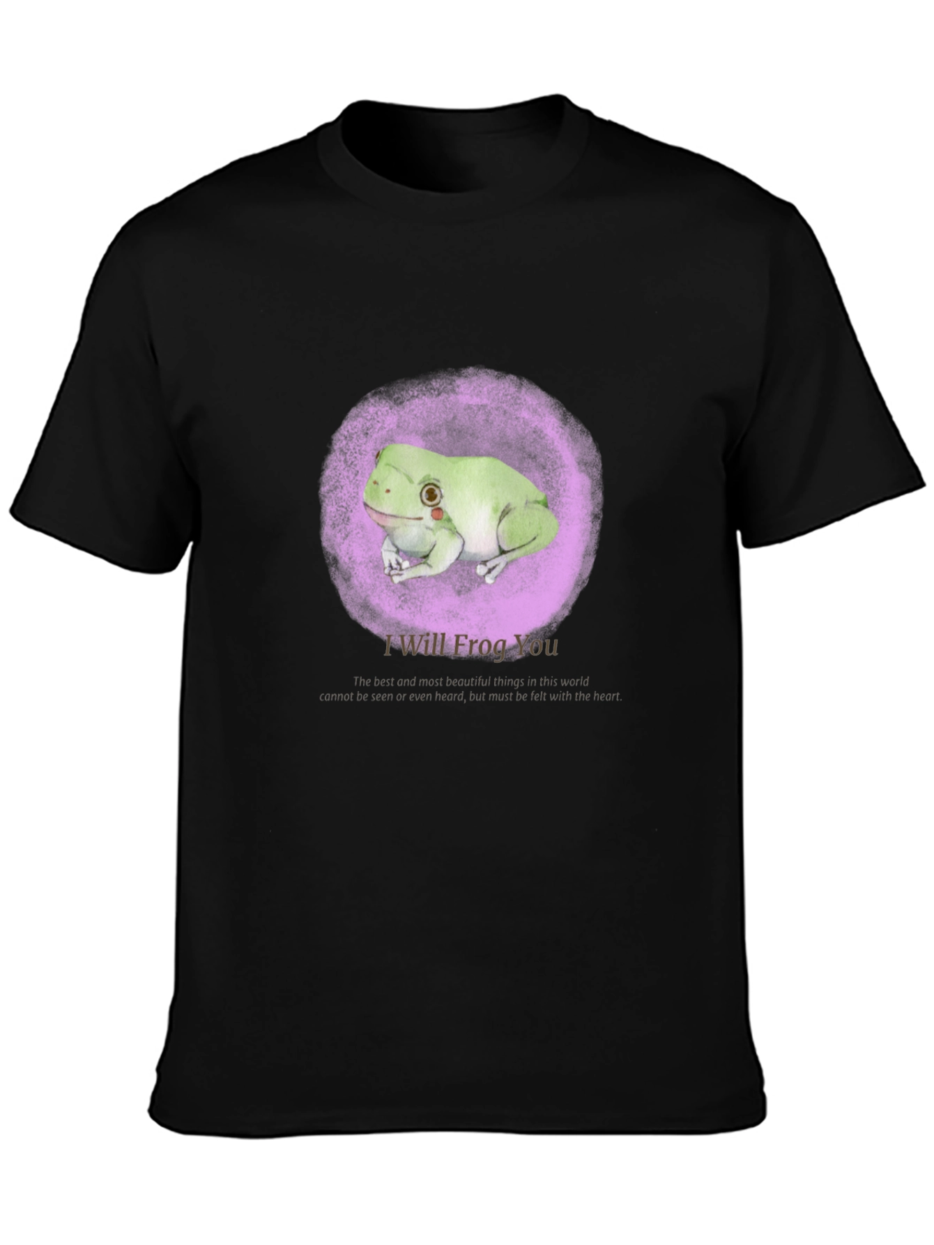 I Will Frog You T-Shirt - Cute Frog in Purple Circle