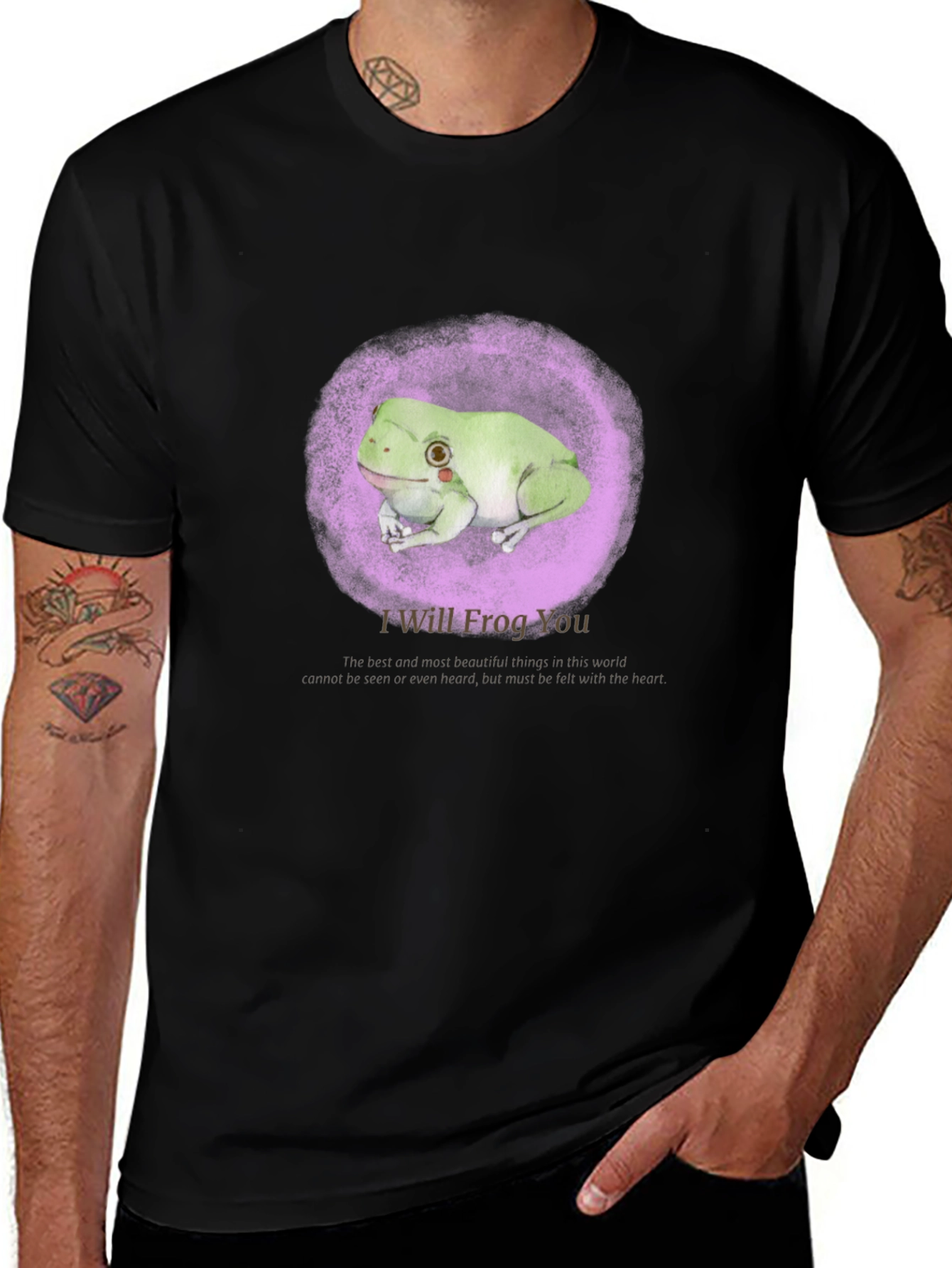 I Will Frog You T-Shirt - Cute Frog in Purple Circle